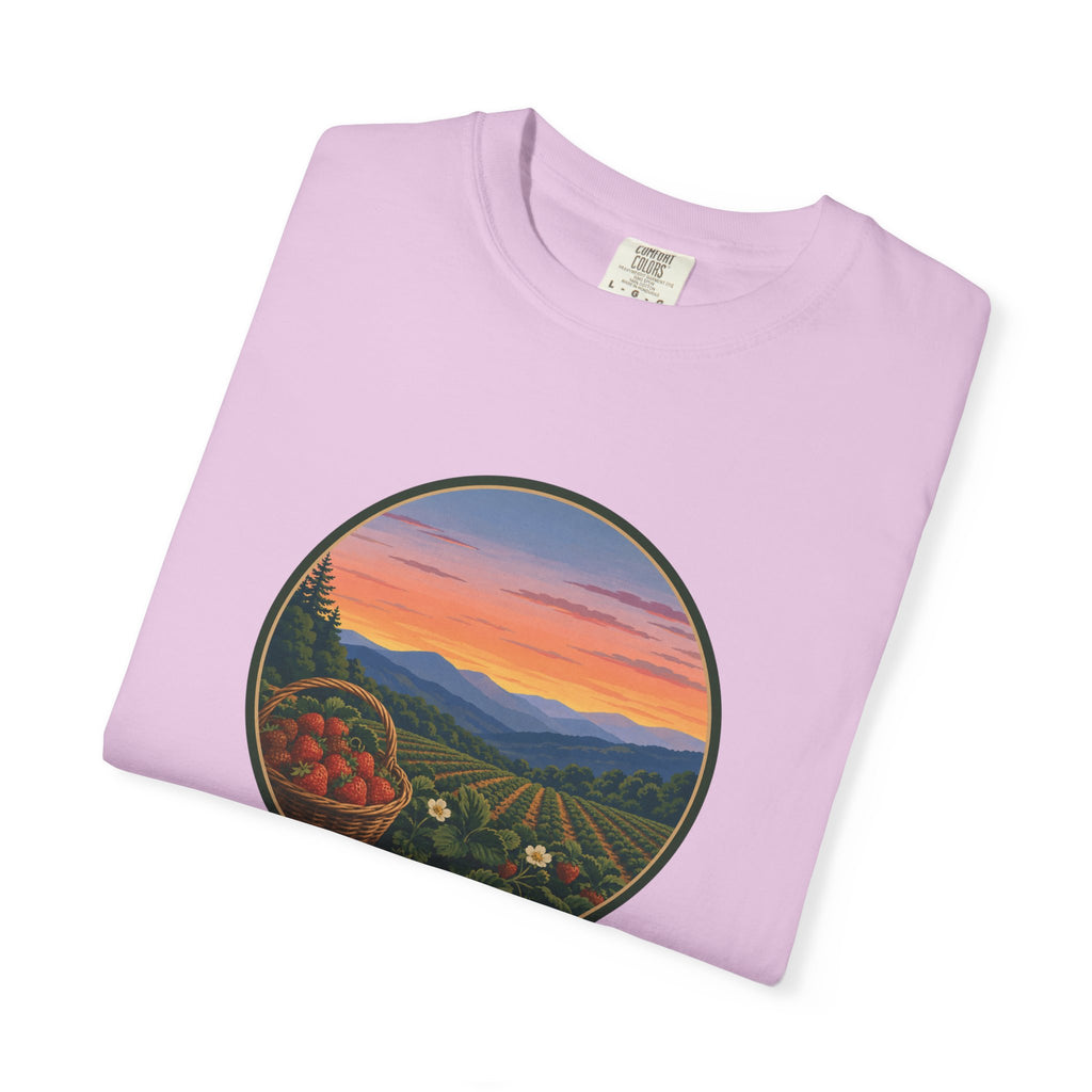 Sunset Strawberry Patch Scenic Tee