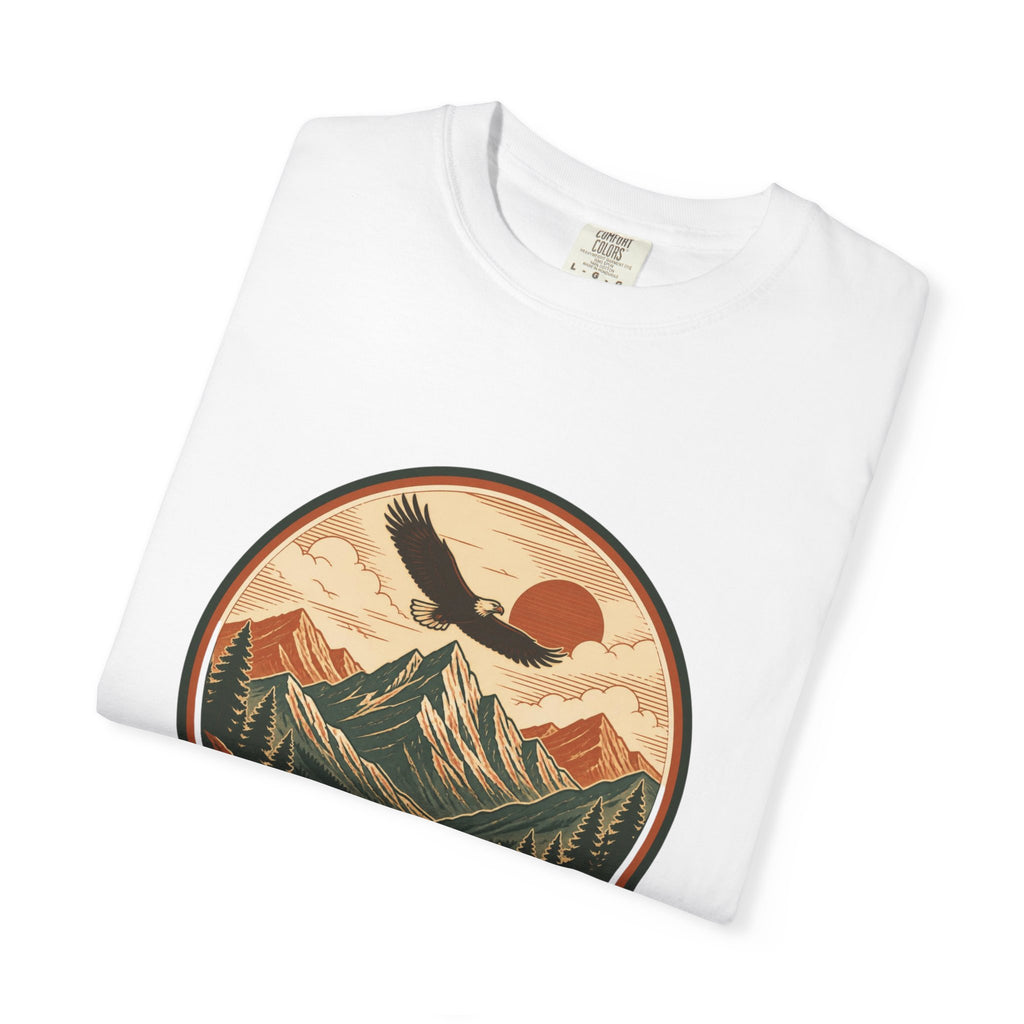 Vintage Mountain Eagle T-Shirt — Retro Outdoor Nature Graphic Tee