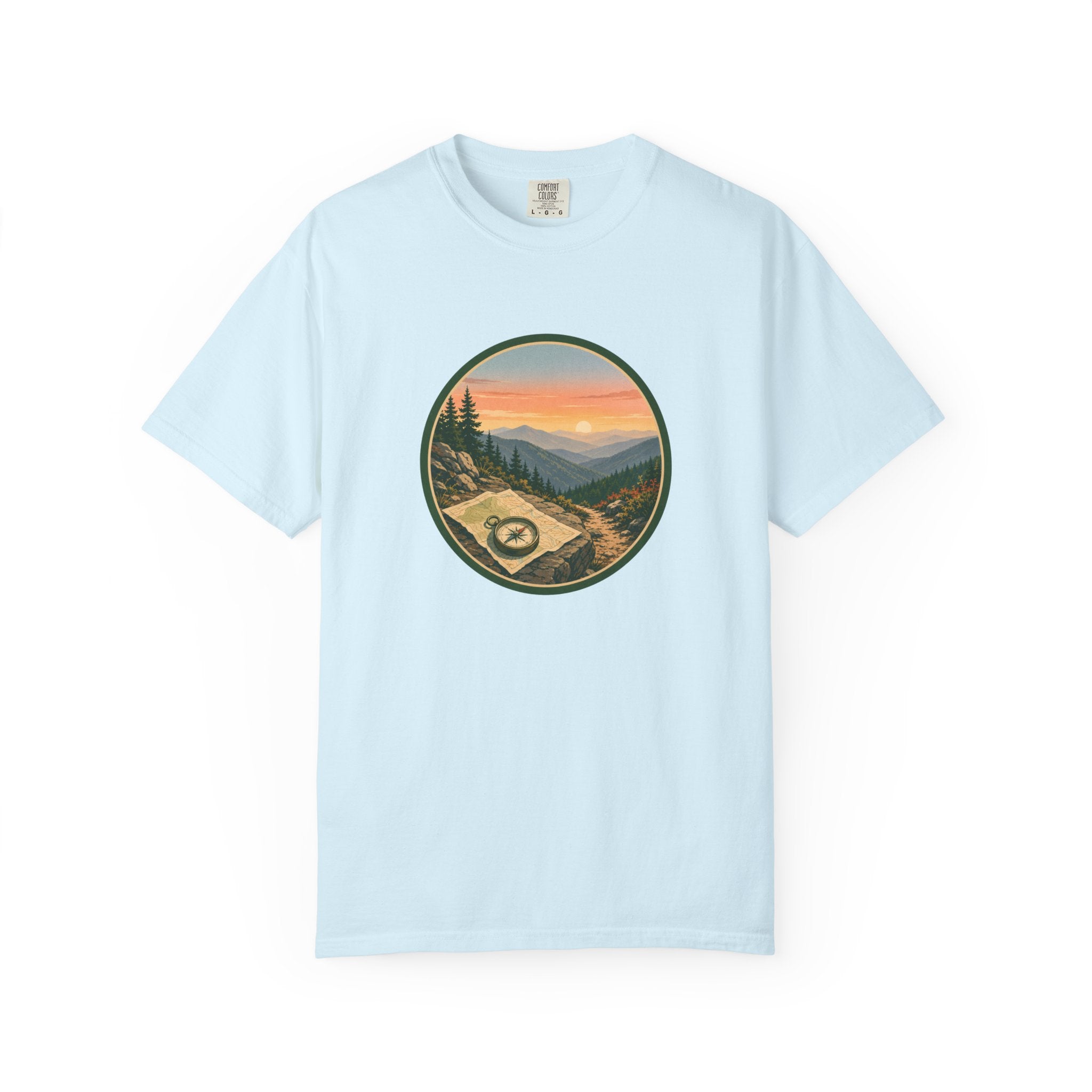 Mountain Hiking T-Shirt — Scenic Trail Vintage Nature Tee