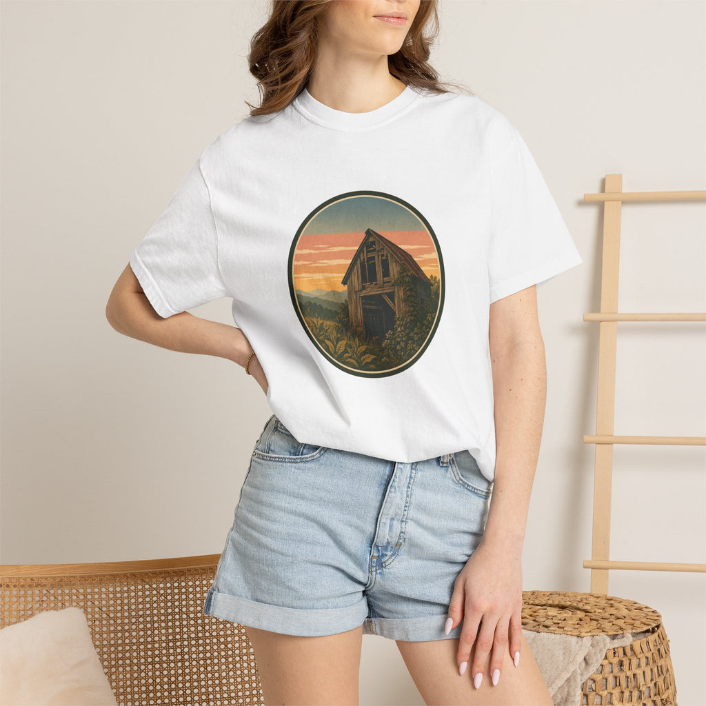 Vintage Tobacco Barn Sunset T-Shirt