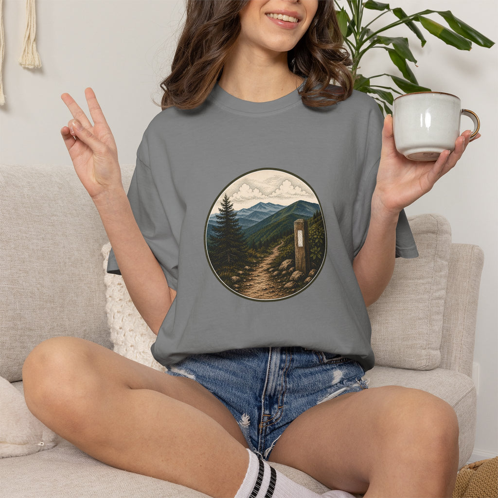 Trailside Scenic T-Shirt — Mountain Path Graphic