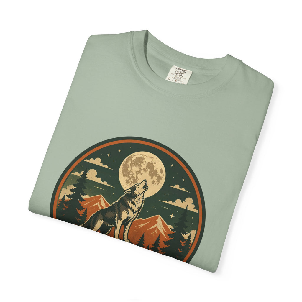 Wolf Howl T-Shirt — Vintage Moonlit Mountain Graphic Tee