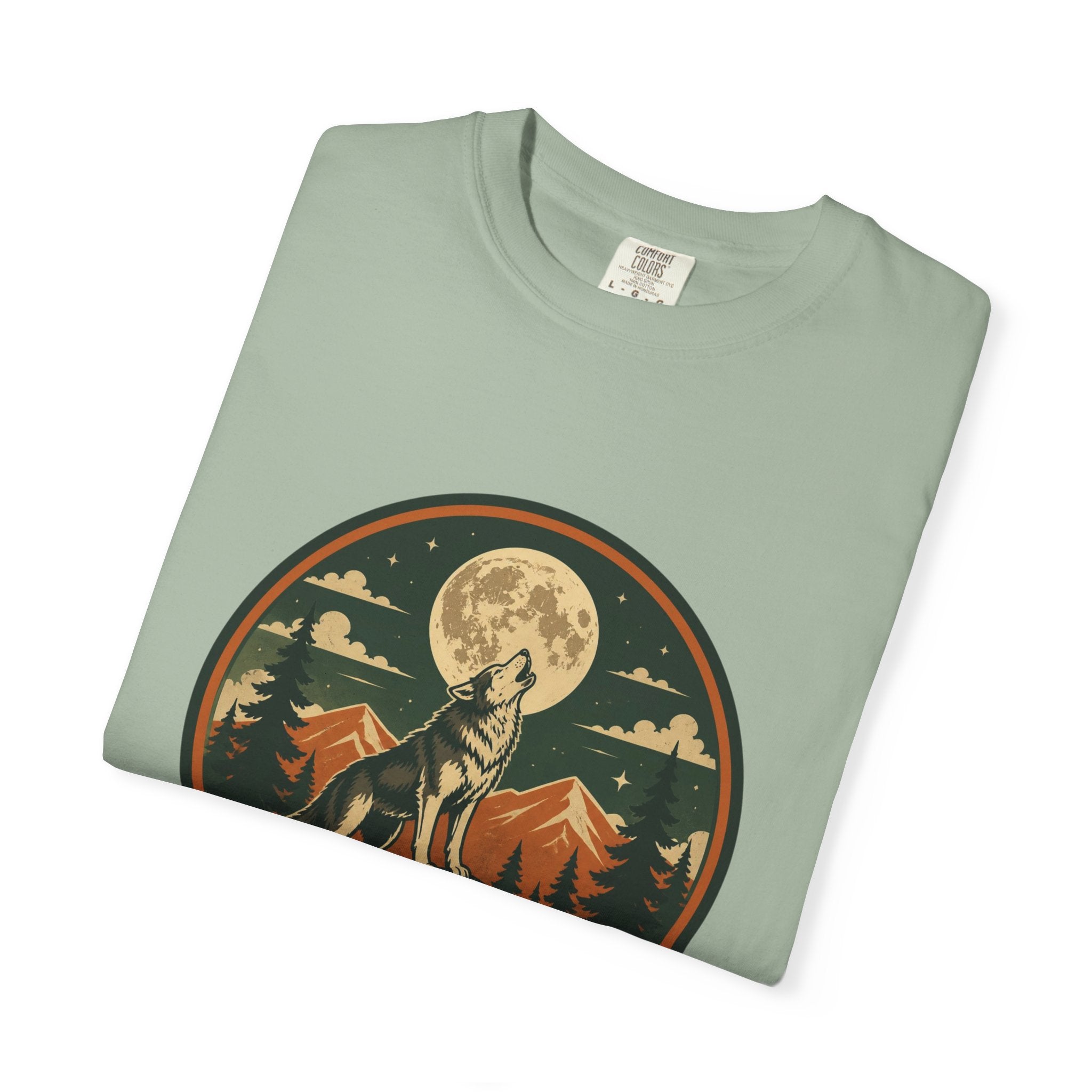 Wolf Howl T-Shirt — Vintage Moonlit Mountain Graphic Tee