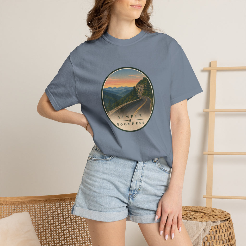 Scenic Sunset Road T-Shirt — Simple Goodness Graphic Tee