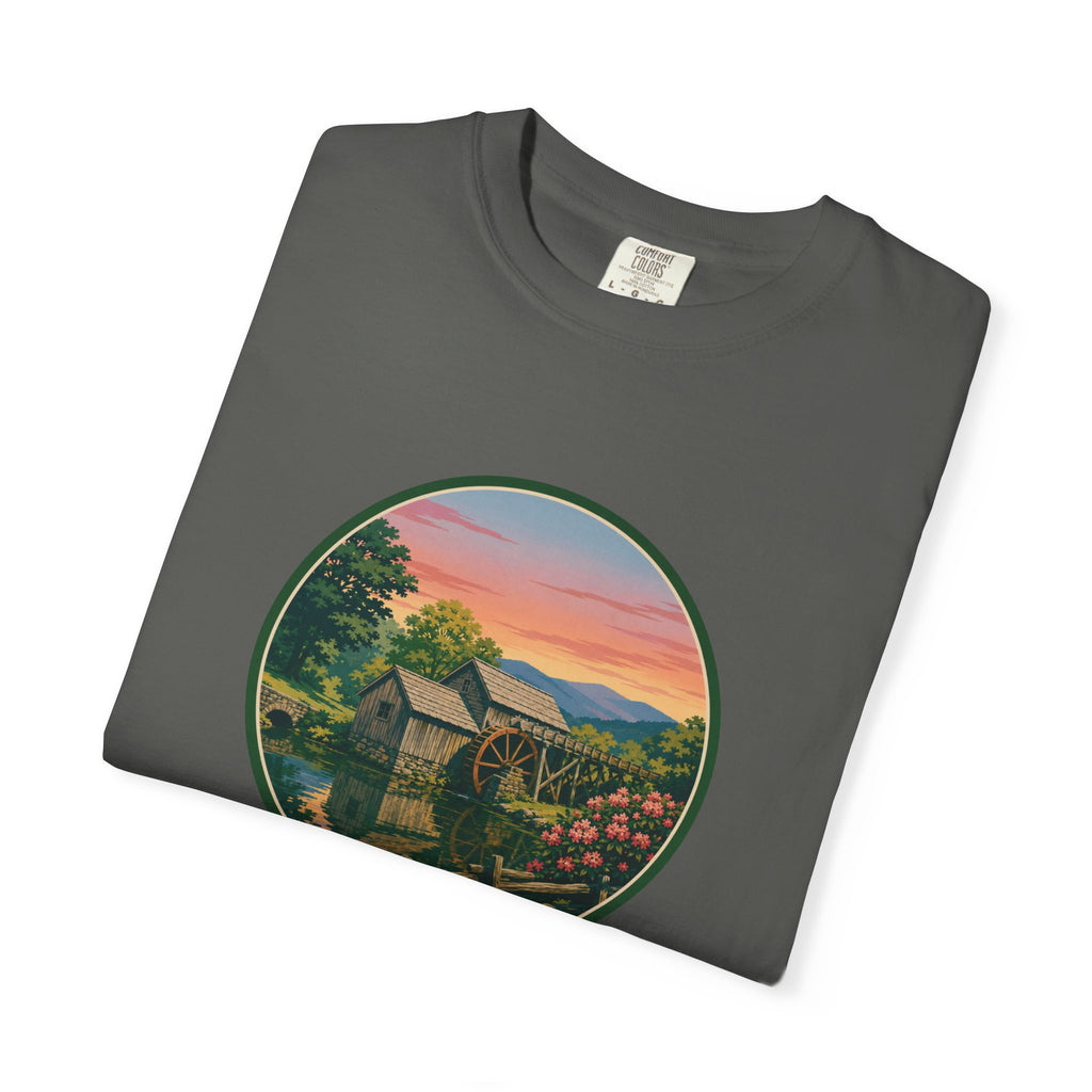 Scenic Sunset Watermill  T-Shirt