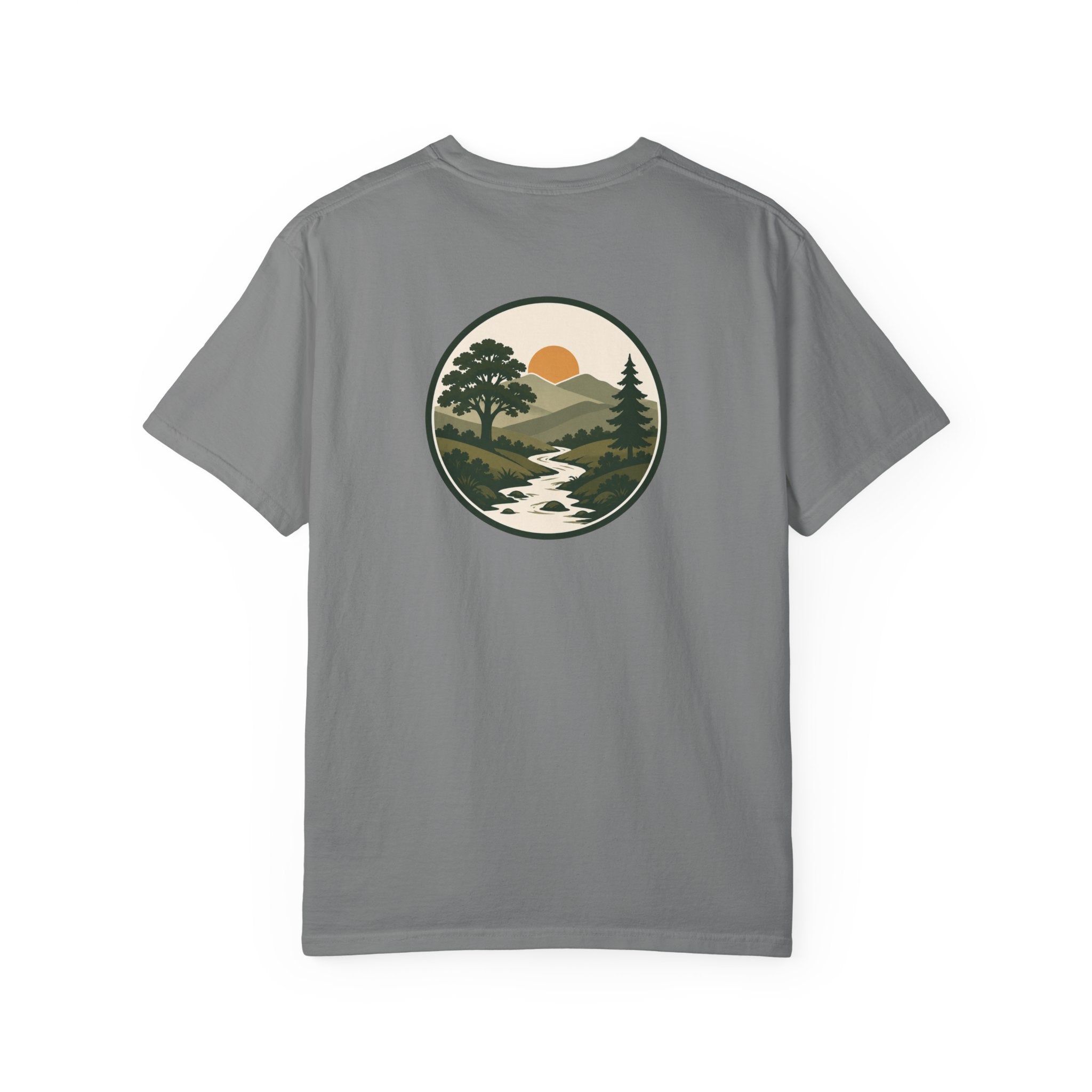 Simple Goodness Official Badge T-Shirt — Sunset Creek Landscape Tee