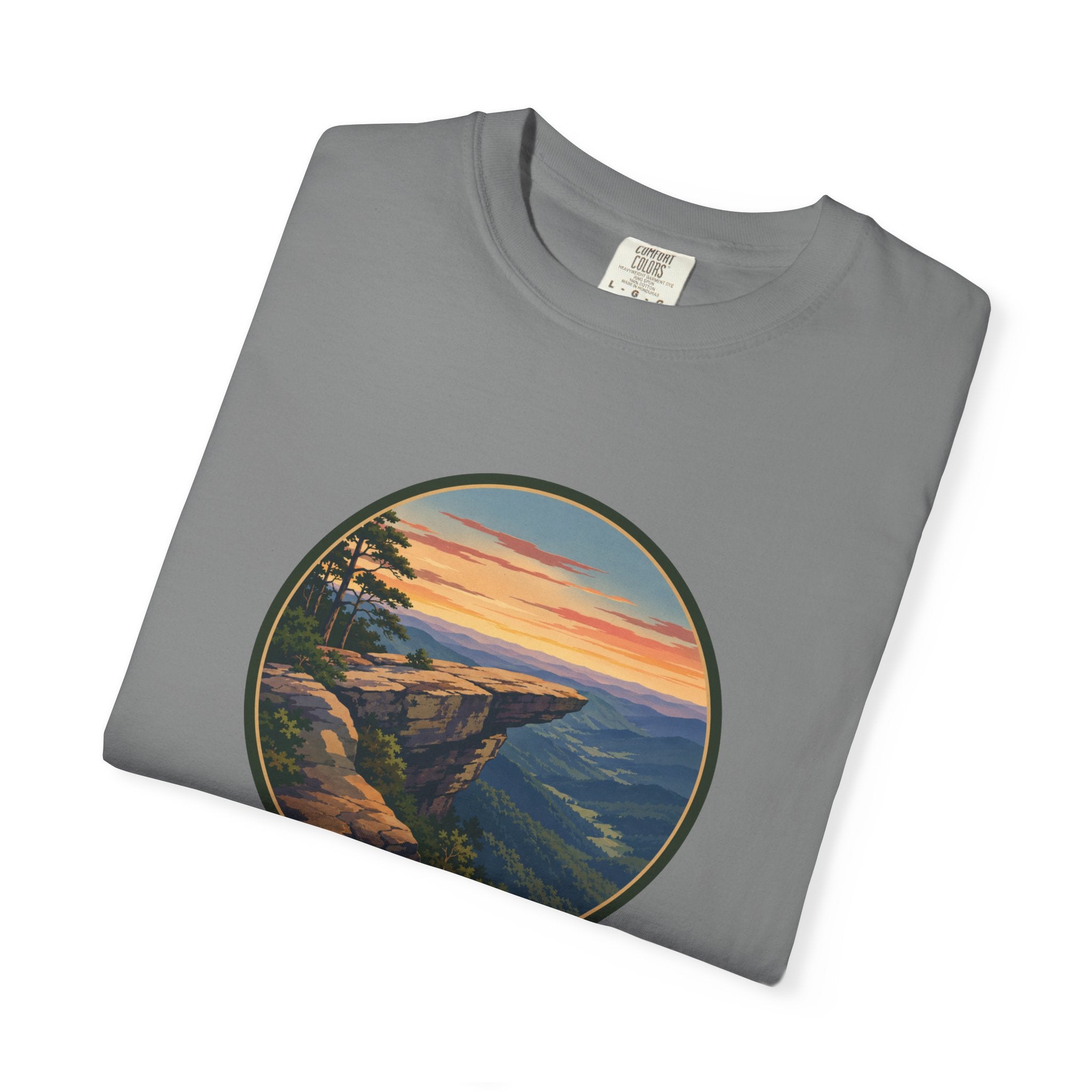 Nature Sunset Cliff T-Shirt - Blue Ridge Mountains Tee