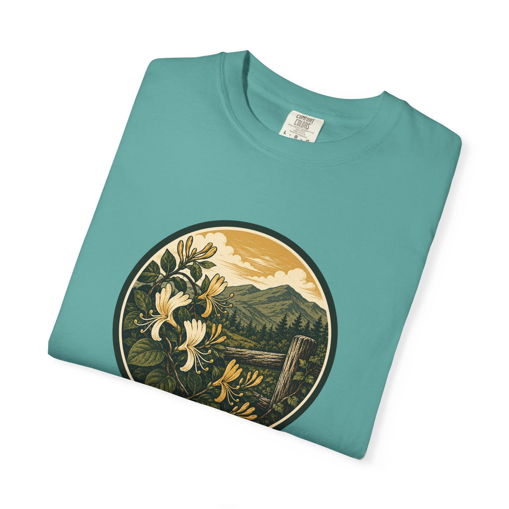 Nature Circle Graphic Tee — Mountain Honeysuckle Scenic T-Shirt