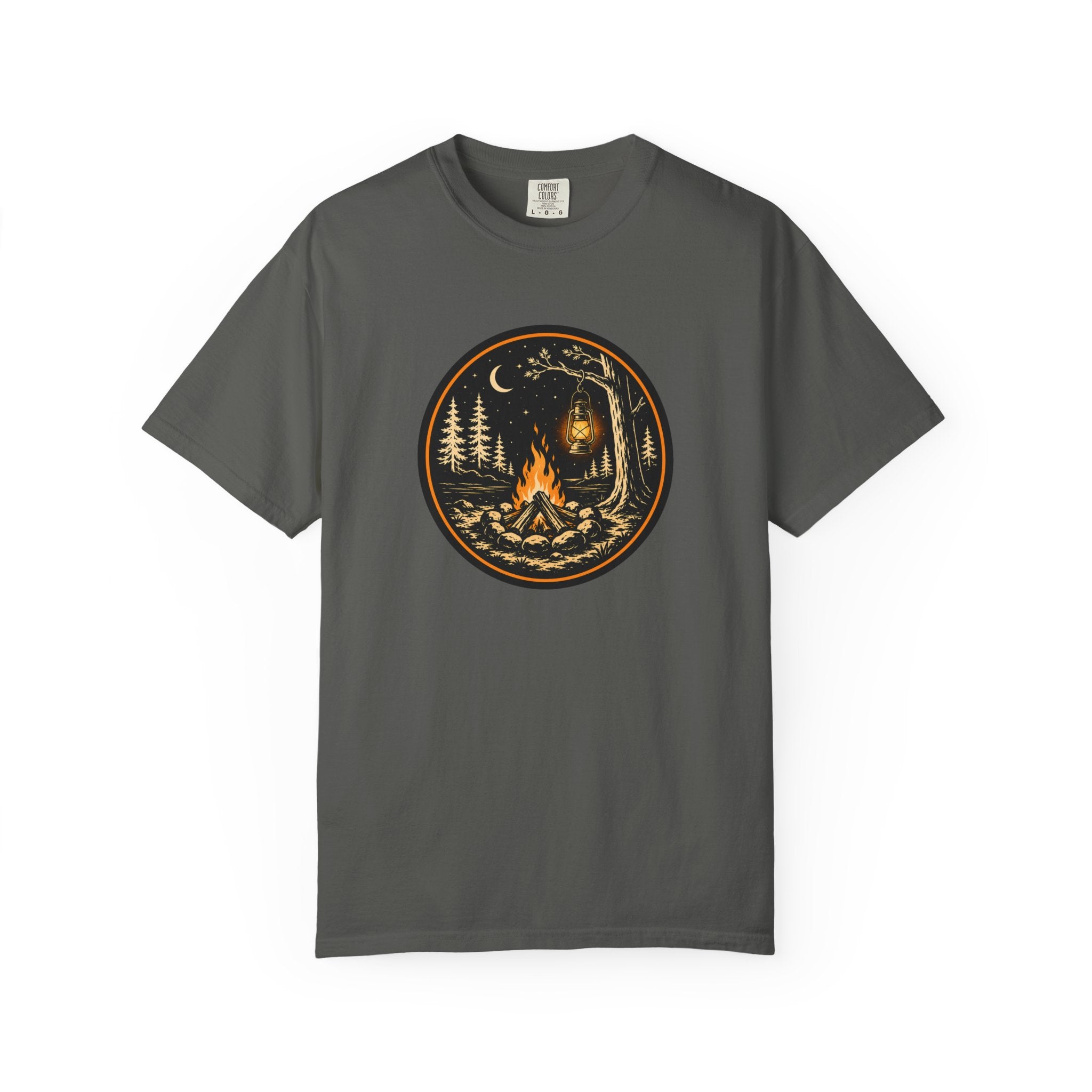 Campfire Nights Badge Unisex Garment-Dyed T-Shirt