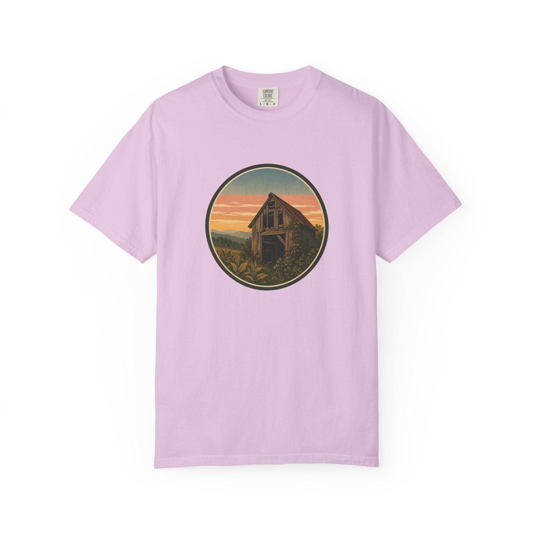 Vintage Tobacco Barn Sunset T-Shirt
