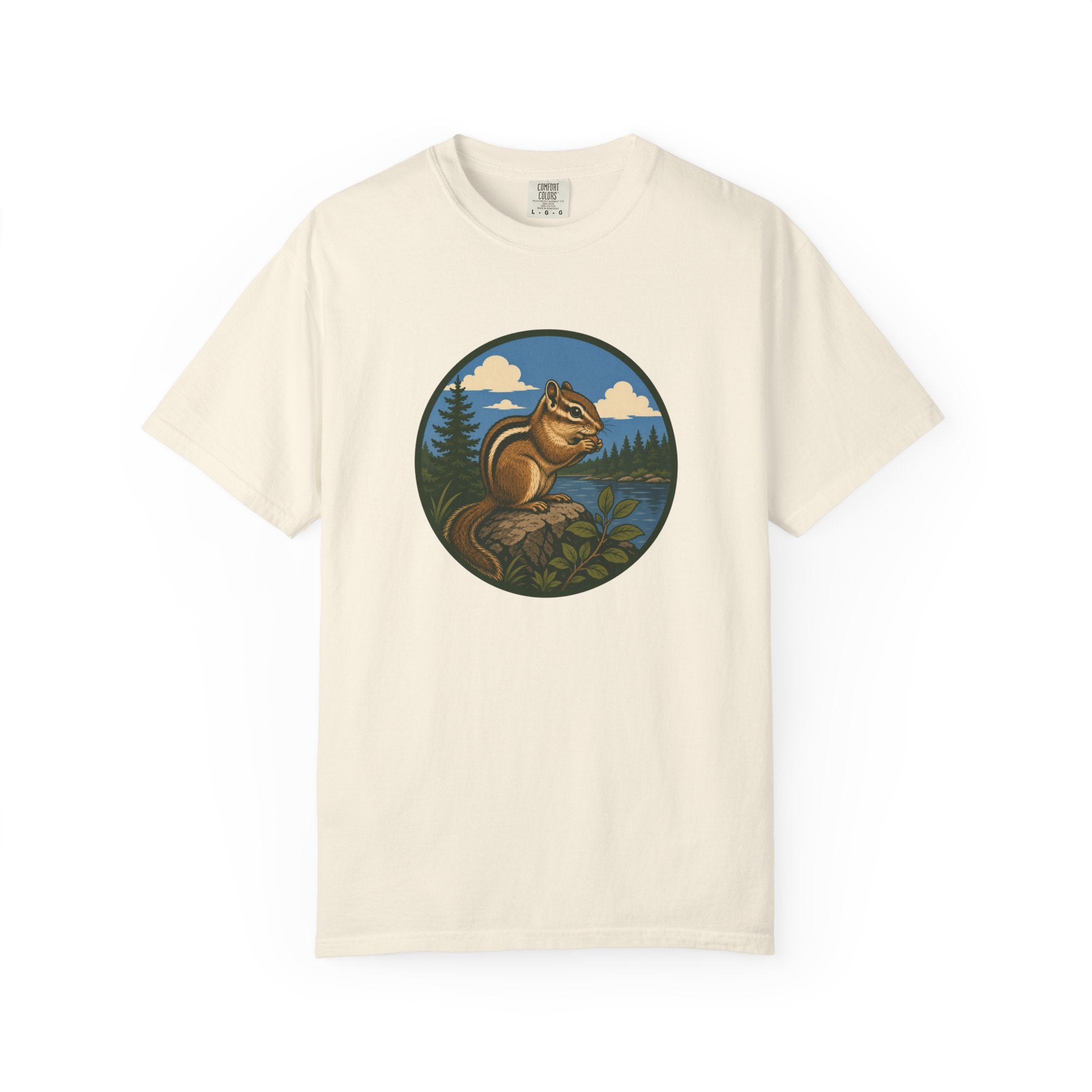 Chipmunk Nature T‑Shirt — Outdoorsy Woodland Wildlife Graphic Tee