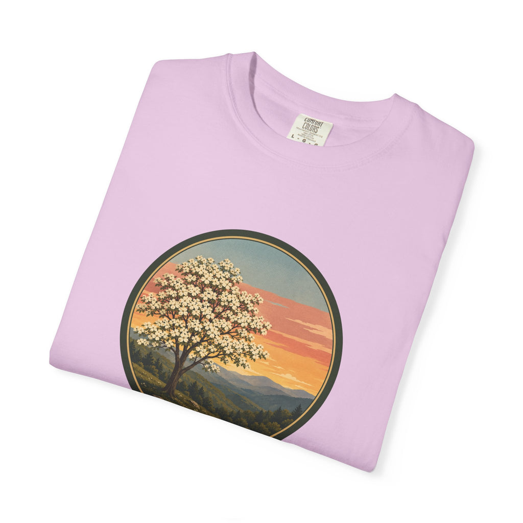 Vintage Sunset Dogwood Tree T-Shirt