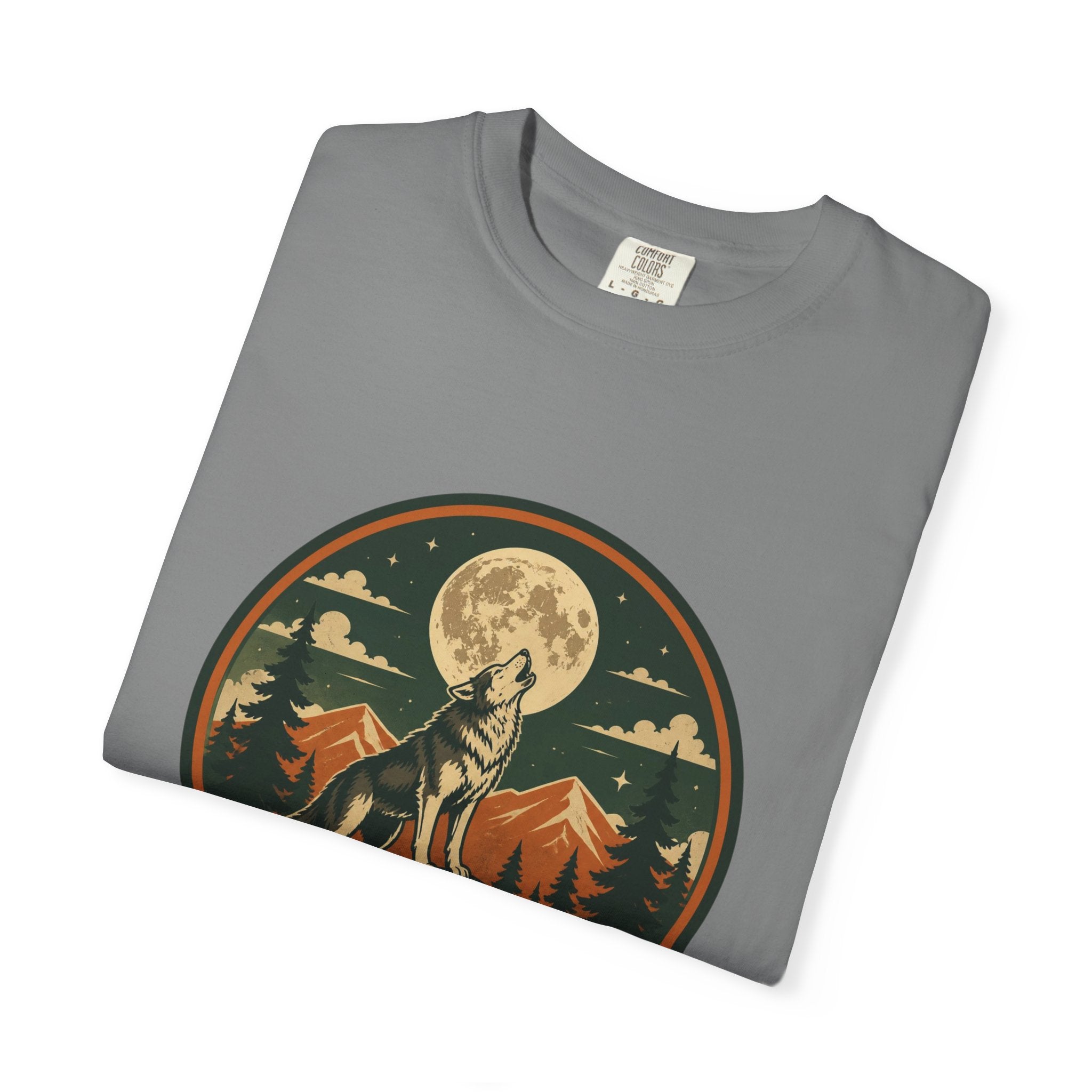 Wolf Howl T-Shirt — Vintage Moonlit Mountain Graphic Tee
