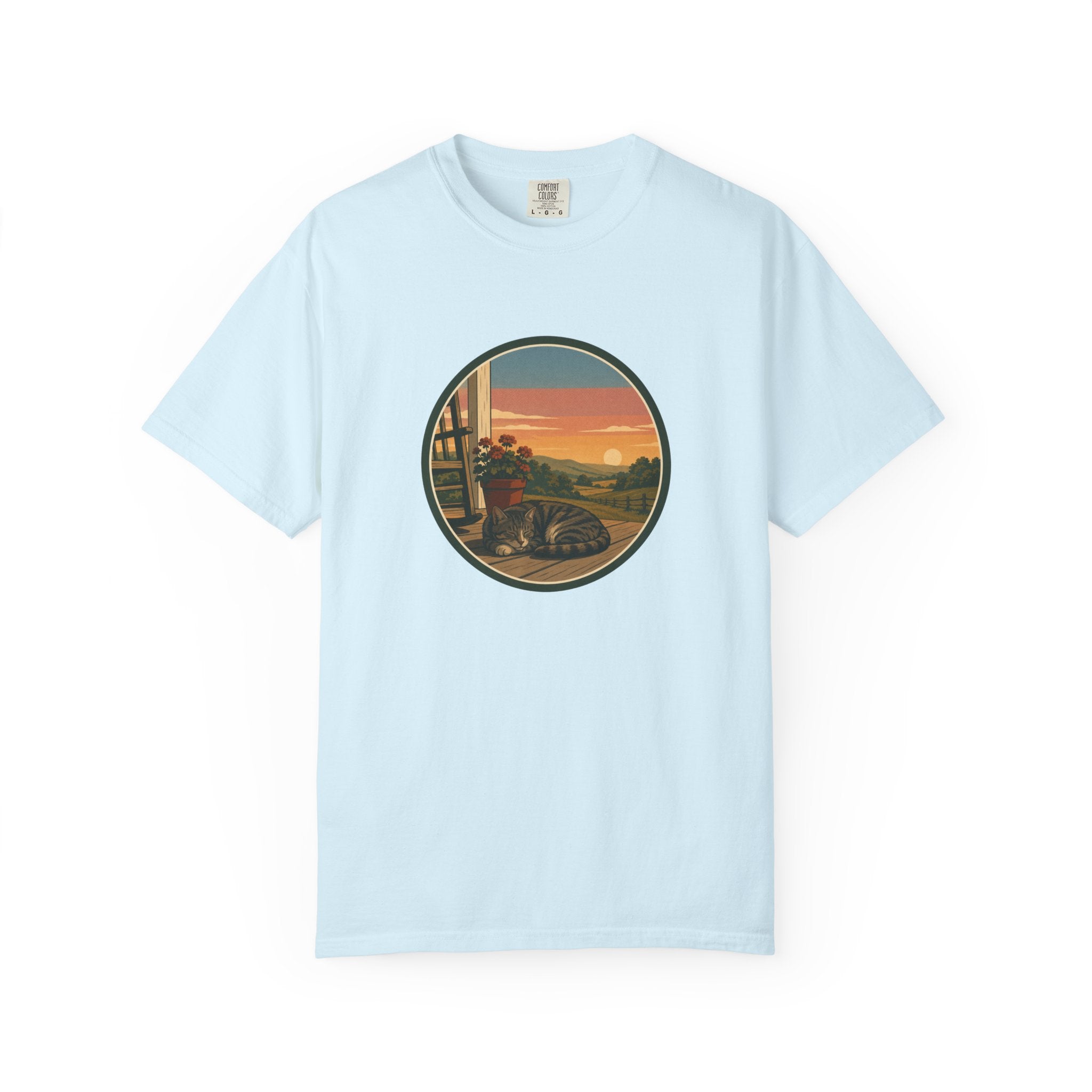 Vintage Sunset Cat Nap T-Shirt