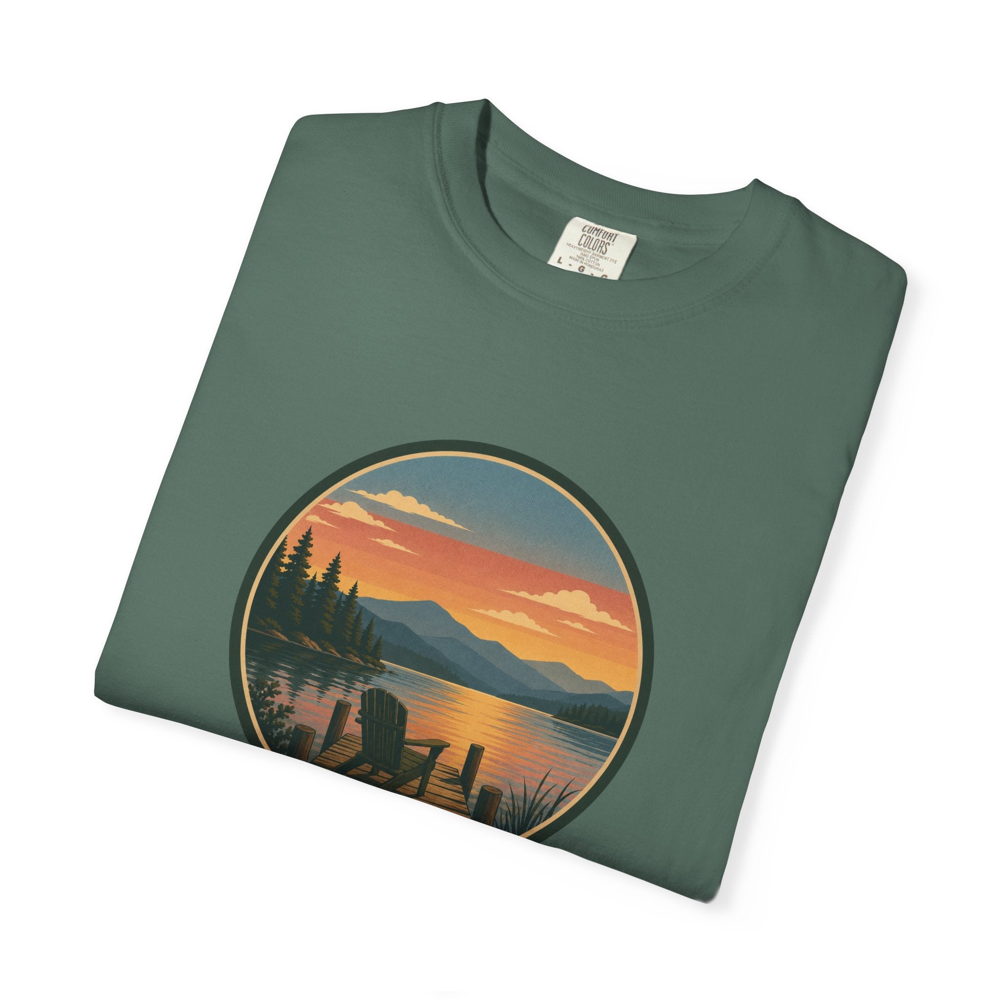 Sunset Lake Scenic T-Shirt – Mountain Dock Landscape Tee