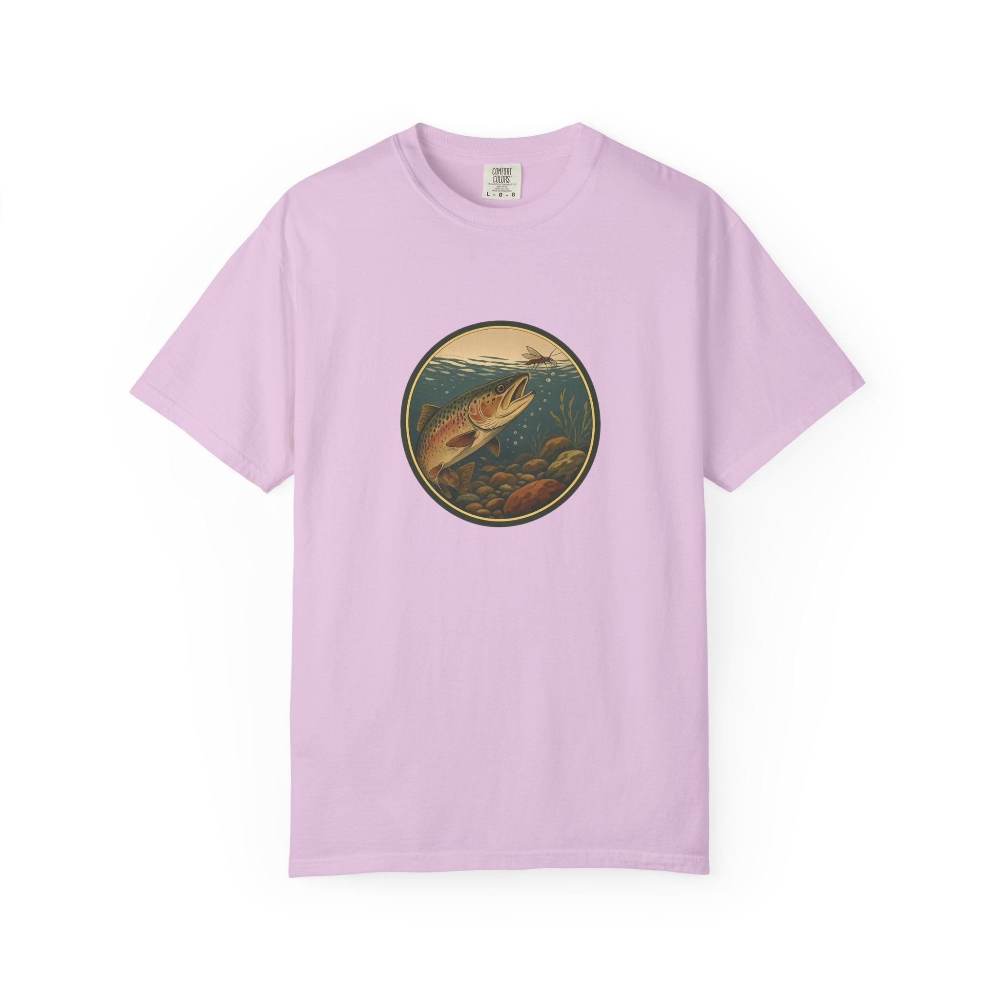 Rainbow Trout  Circle T-Shirt — Vintage Fishing Graphic Tee