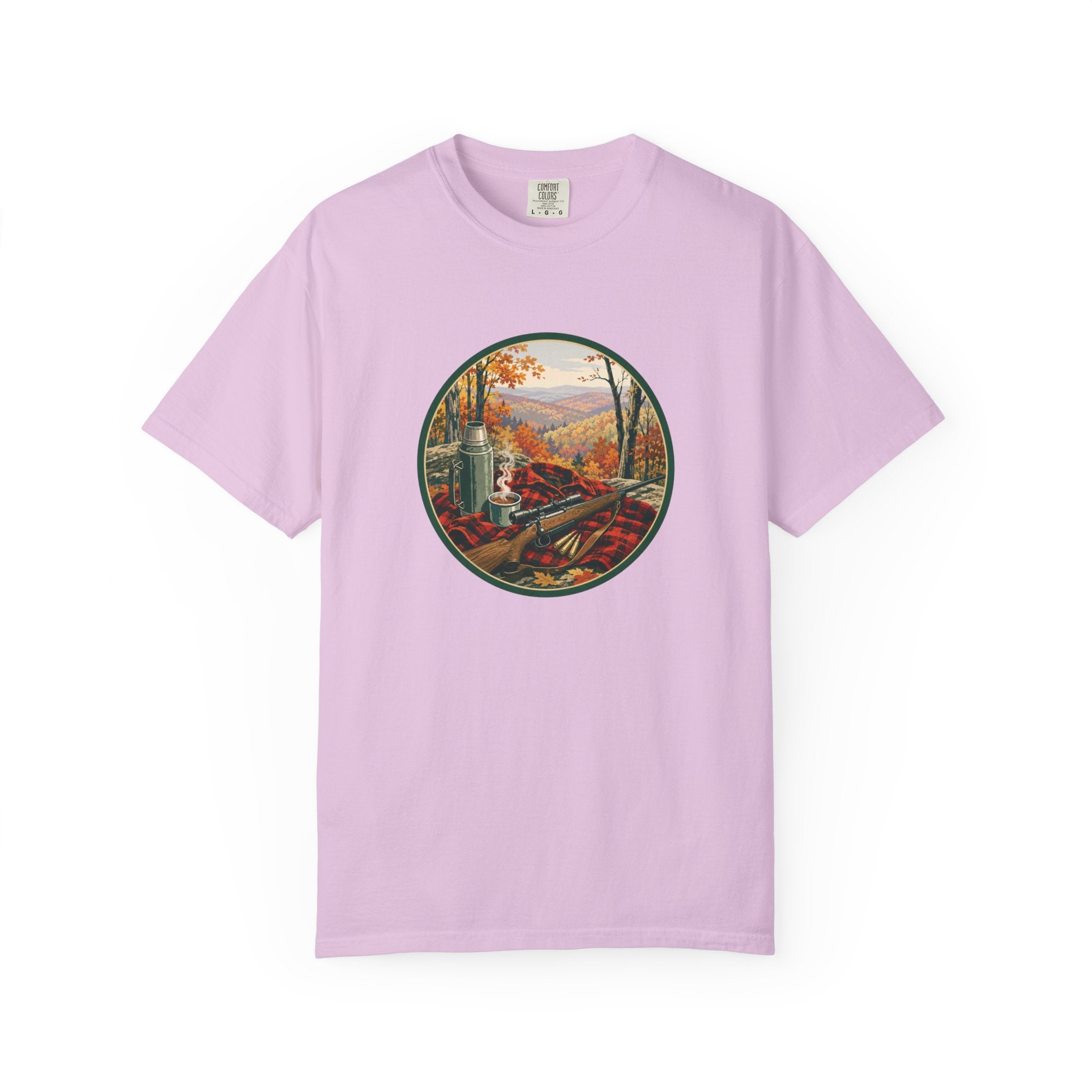 Autumn Hunt Scenic T-Shirt — Vintage Mountain Fall Landscape Tee