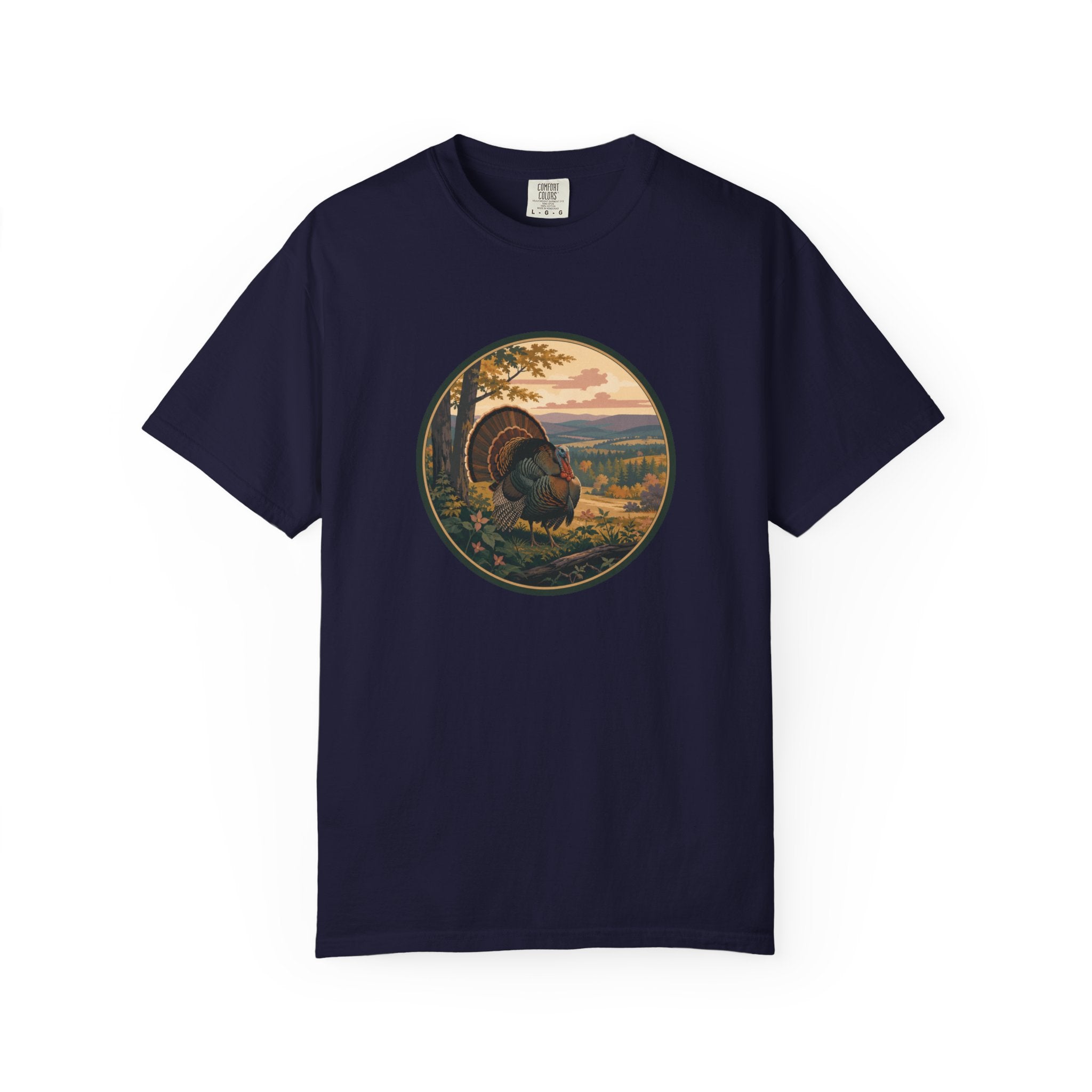 Fall Turkey T-Shirt — Vintage Wildlife Hunting Scene Tee