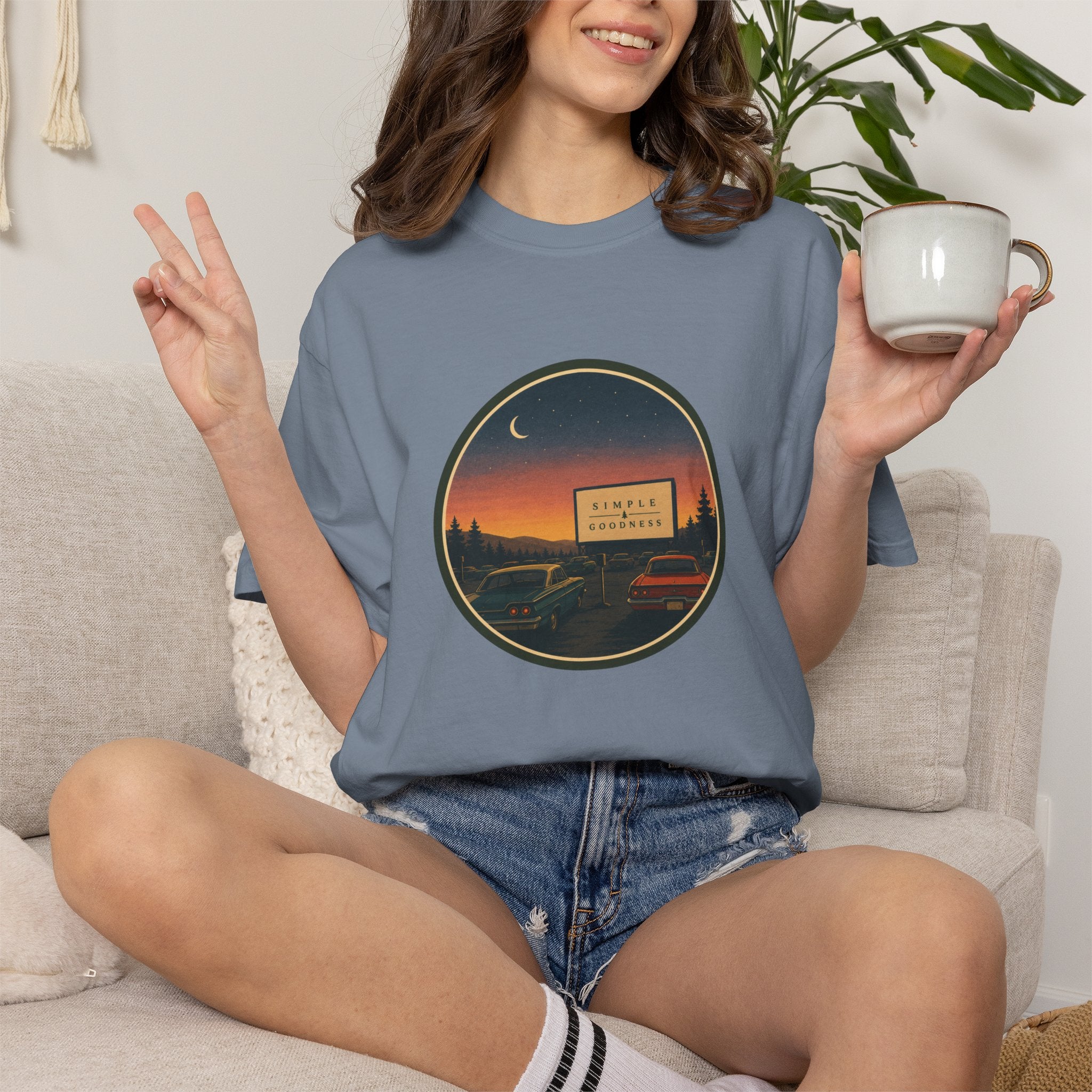 Vintage Drive-In Movie T-Shirt — Scenic Retro Outdoors Tee