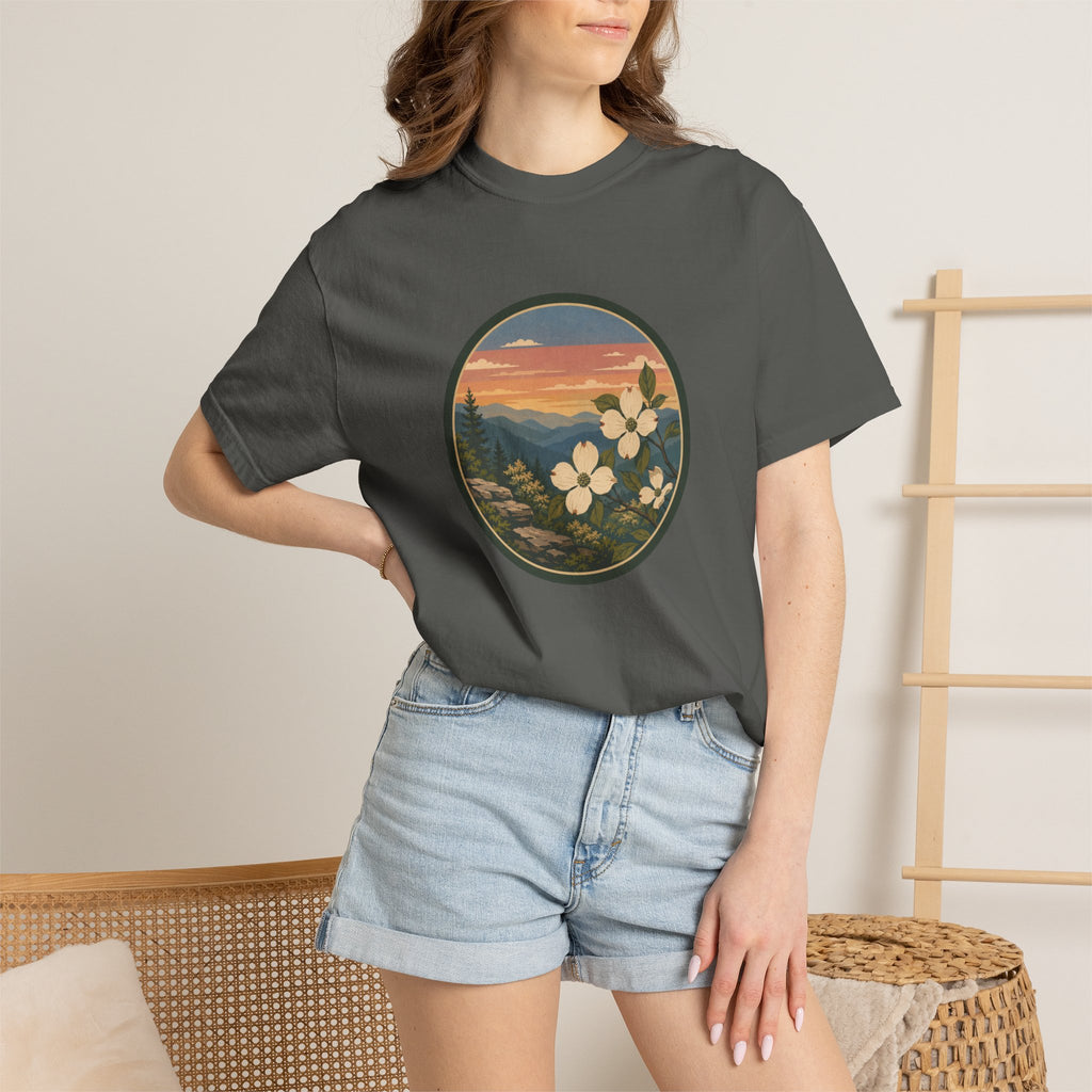 Scenic Dogwood Bloom Sunset T-Shirt