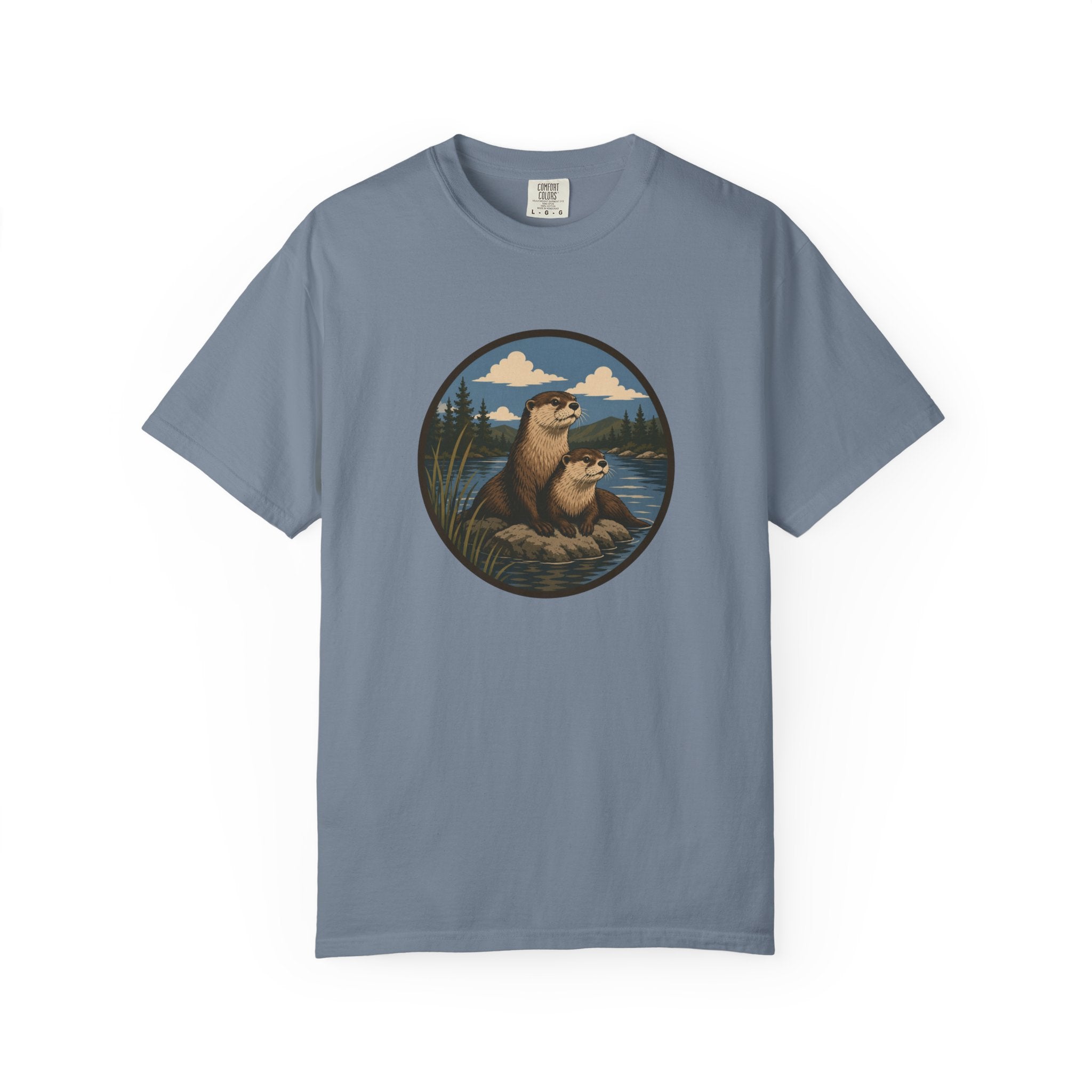 Otter & Baby Lake Scene T-Shirt