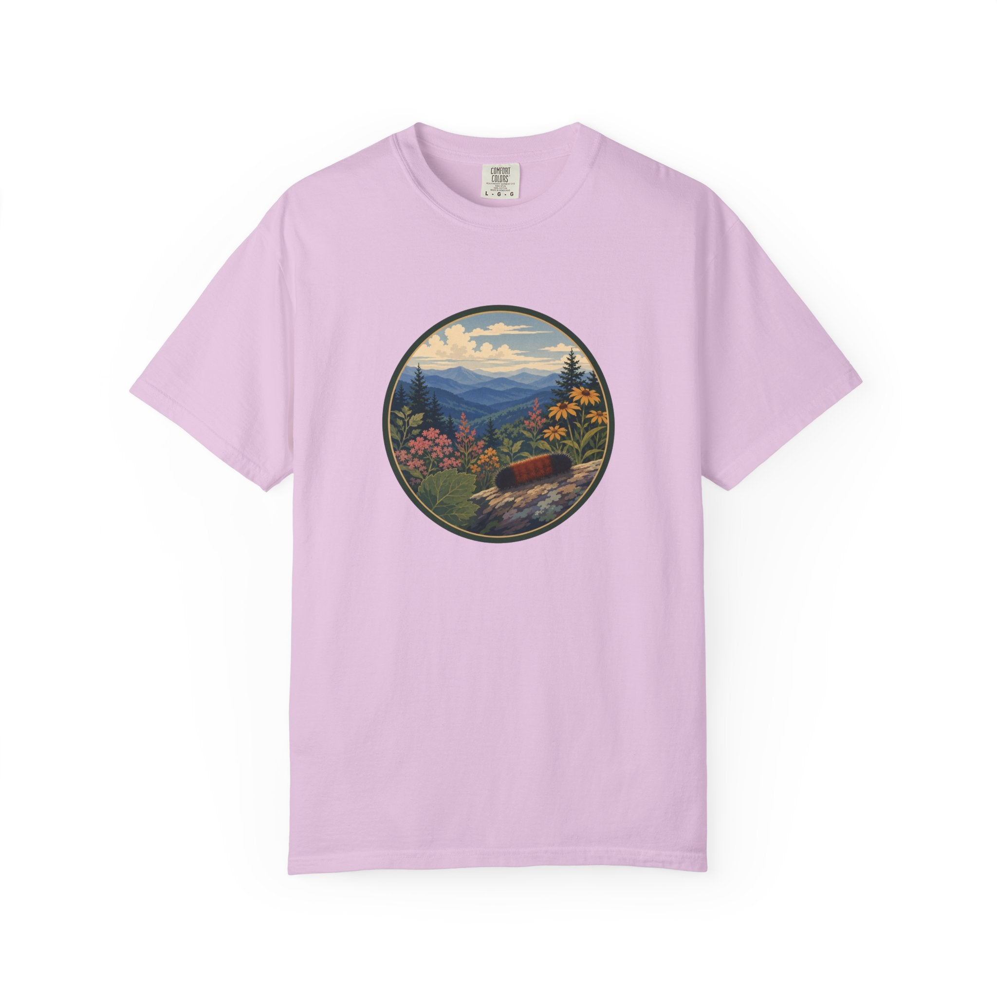 Mountain Caterpillar Scenic T-Shirt — Vintage Wilderness Nature Graphic