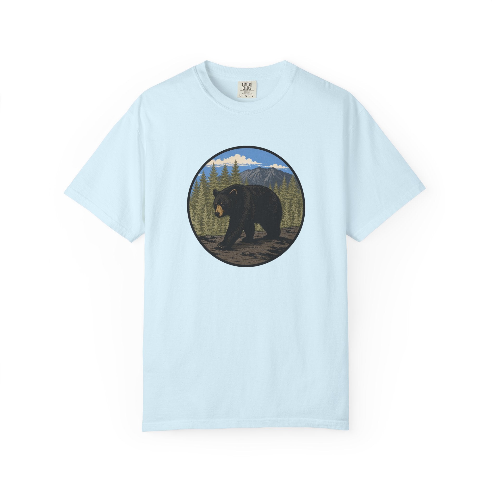 Black Bear Wilderness Badge Unisex Garment-Dyed T-Shirt