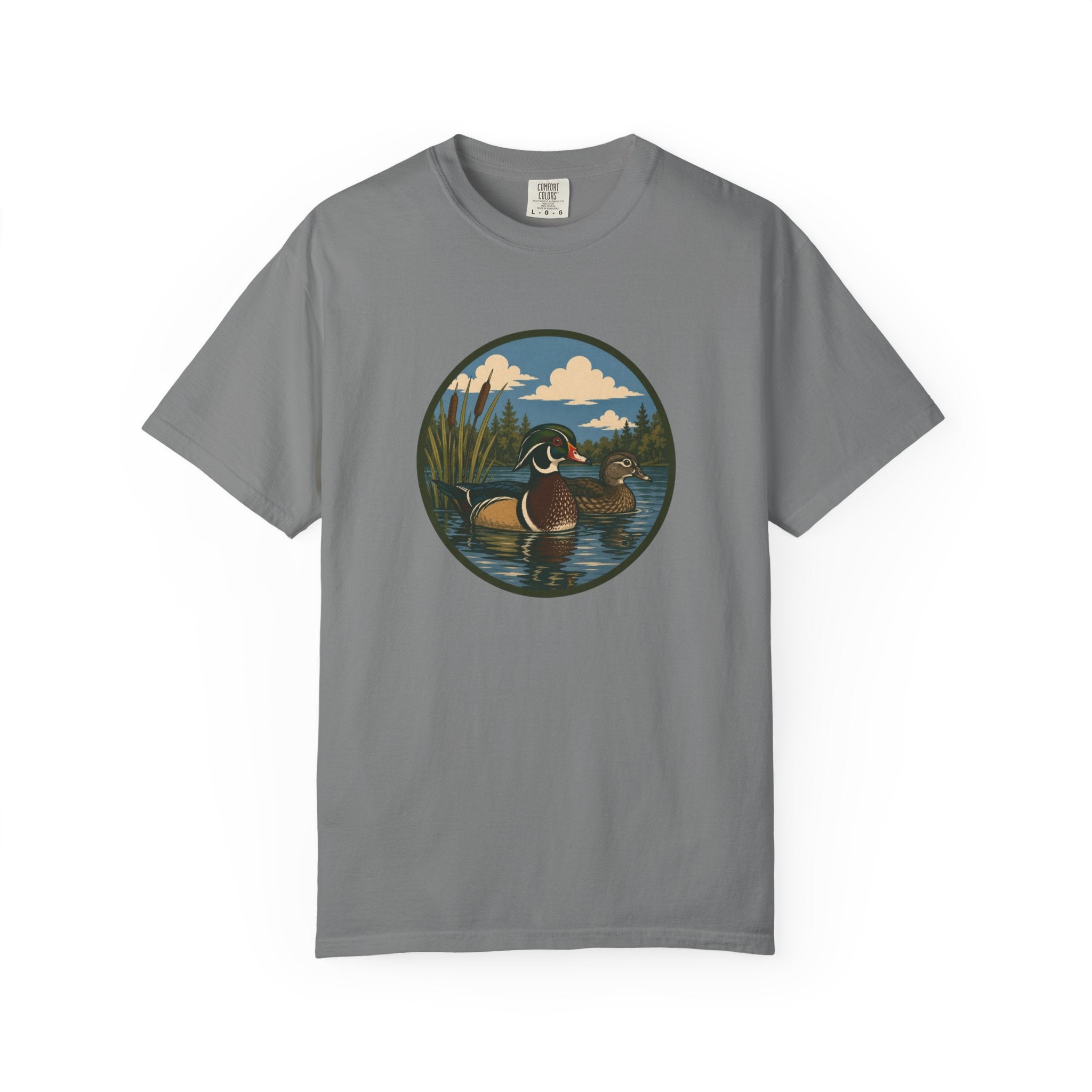 Wood Duck Pond T-Shirt — Vintage Waterfowl Nature Tee