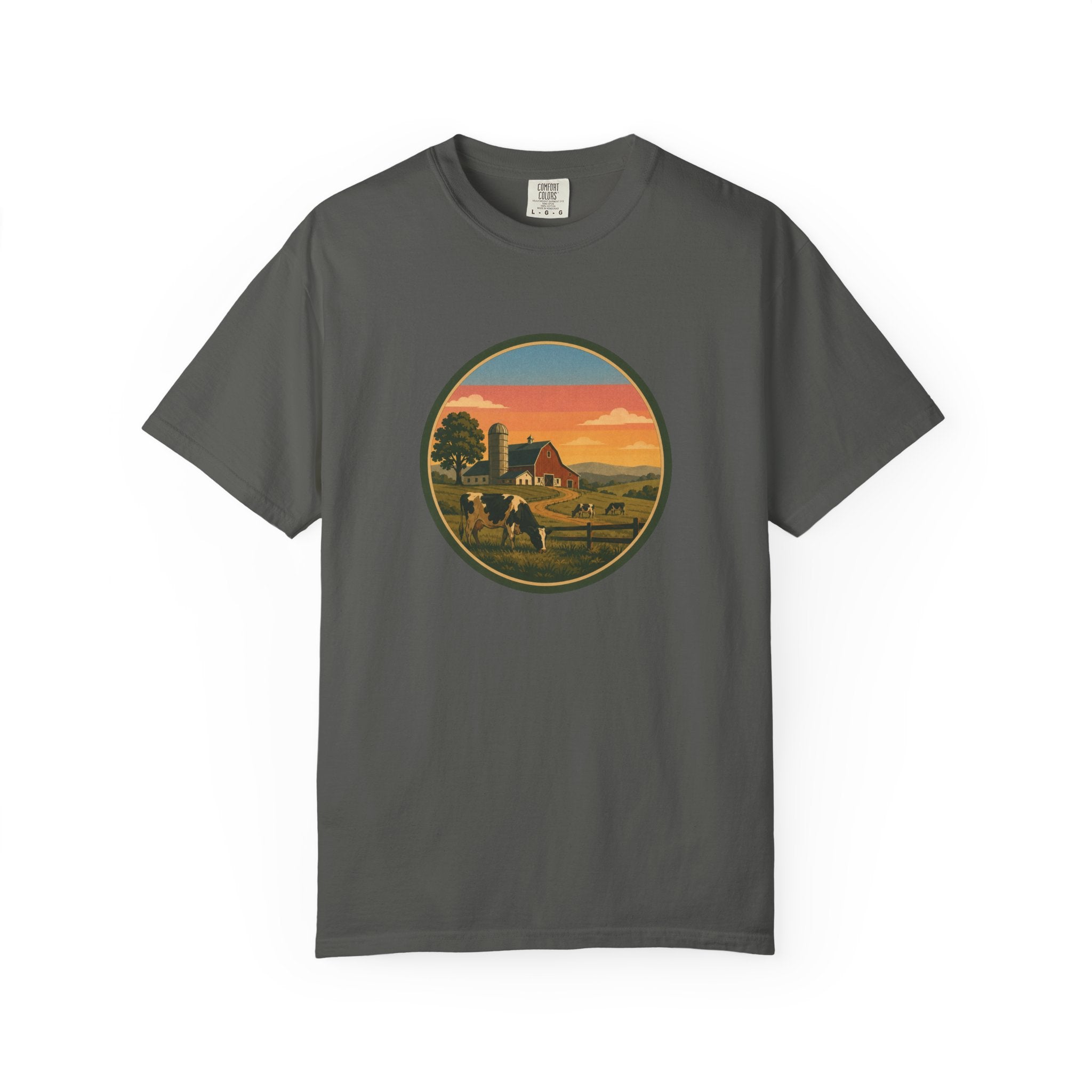 Vintage Sunset Dairy Farm T-Shirt