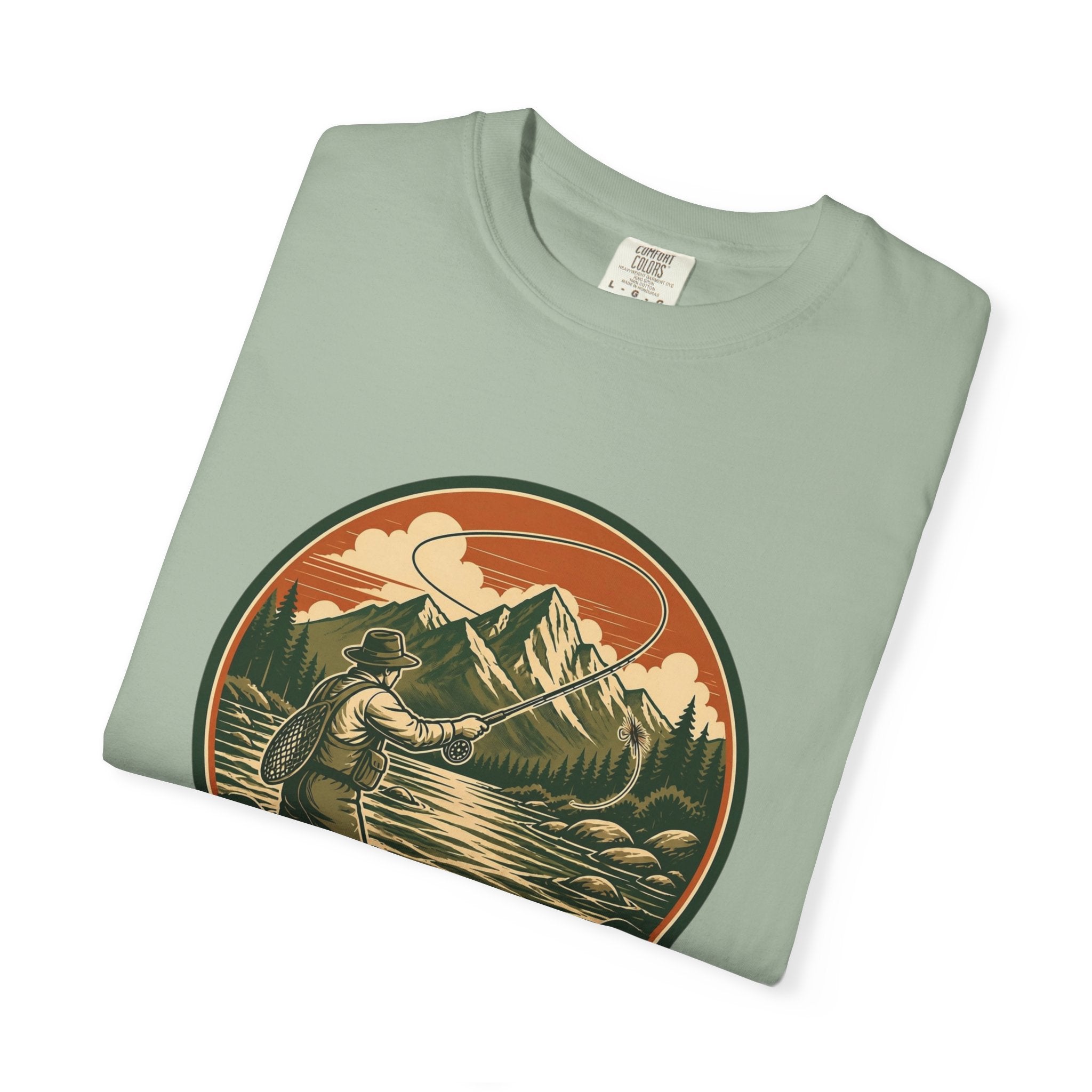 Live to Fish T-Shirt — Vintage Mountain Fly Fishing Graphic Tee