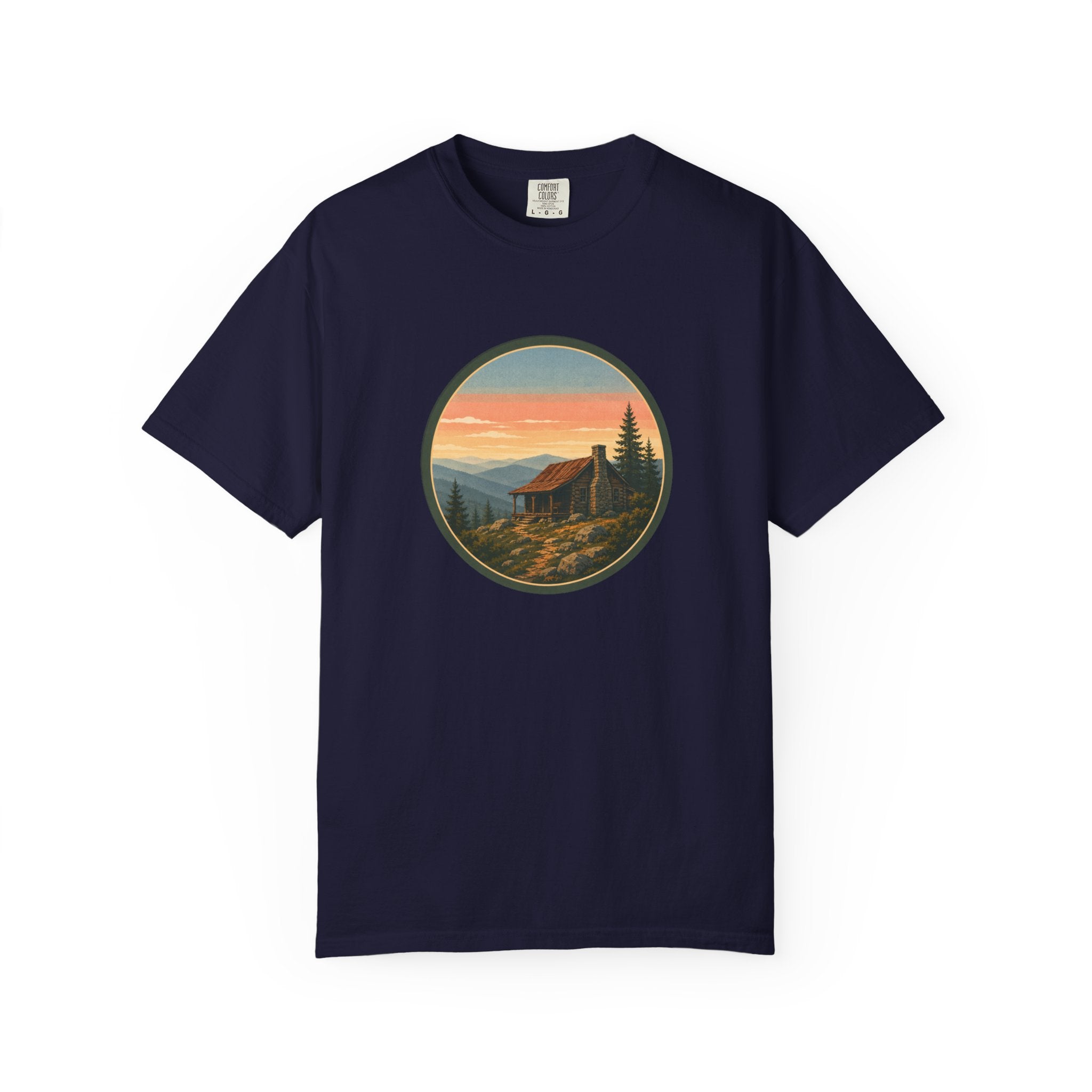 Sunset Cabin Mountain T-Shirt