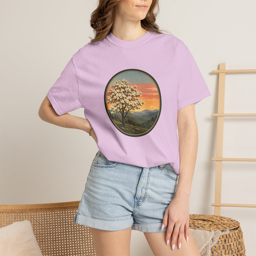 Vintage Sunset Dogwood Tree T-Shirt