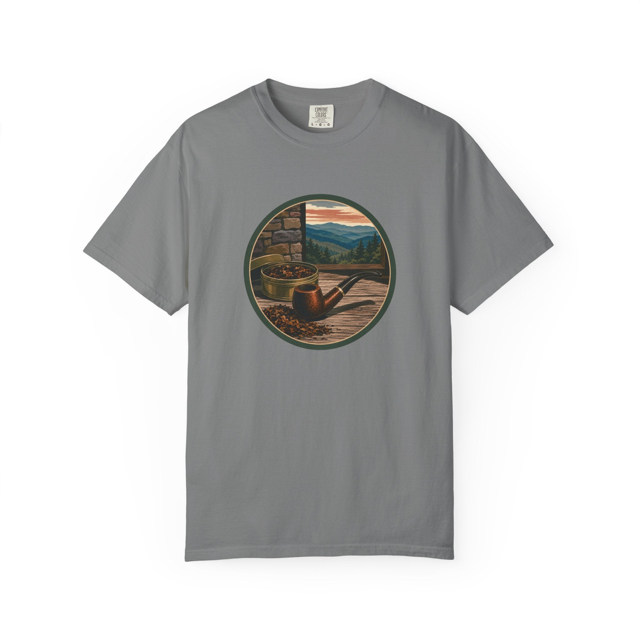 Vintage Tobacco Pipe Circle T-Shirt