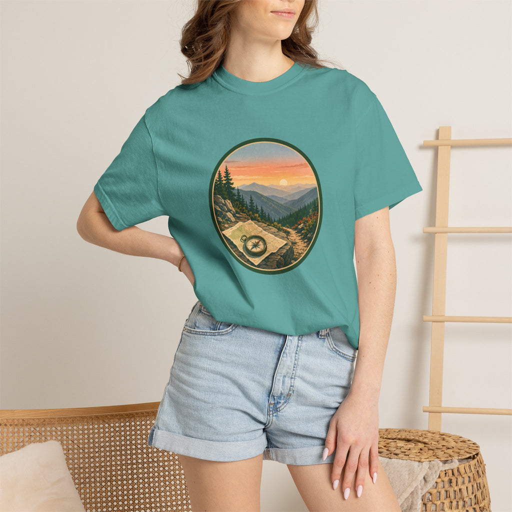Mountain Hiking T-Shirt — Scenic Trail Vintage Nature Tee