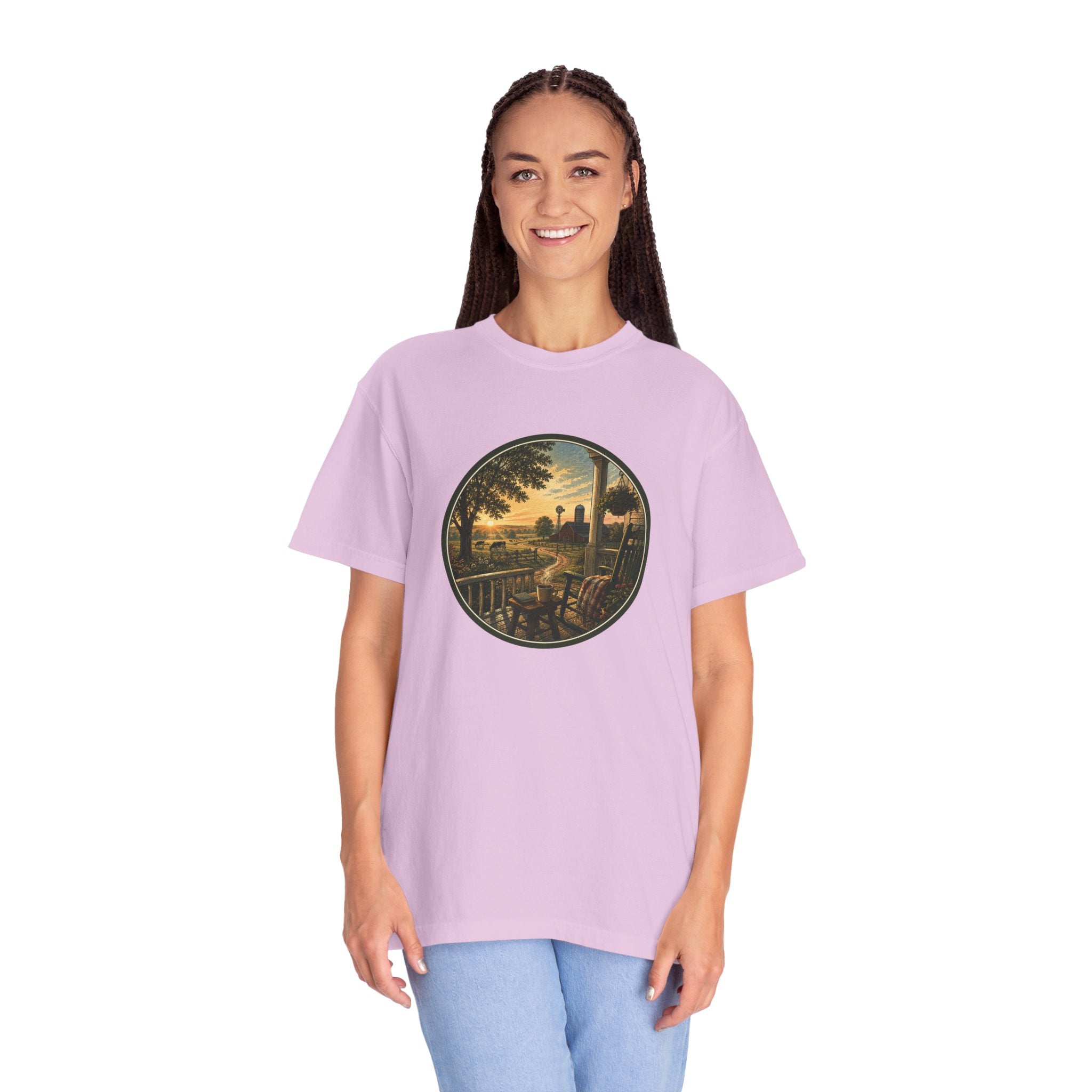 Front Porch Farmland Sunset T-Shirt