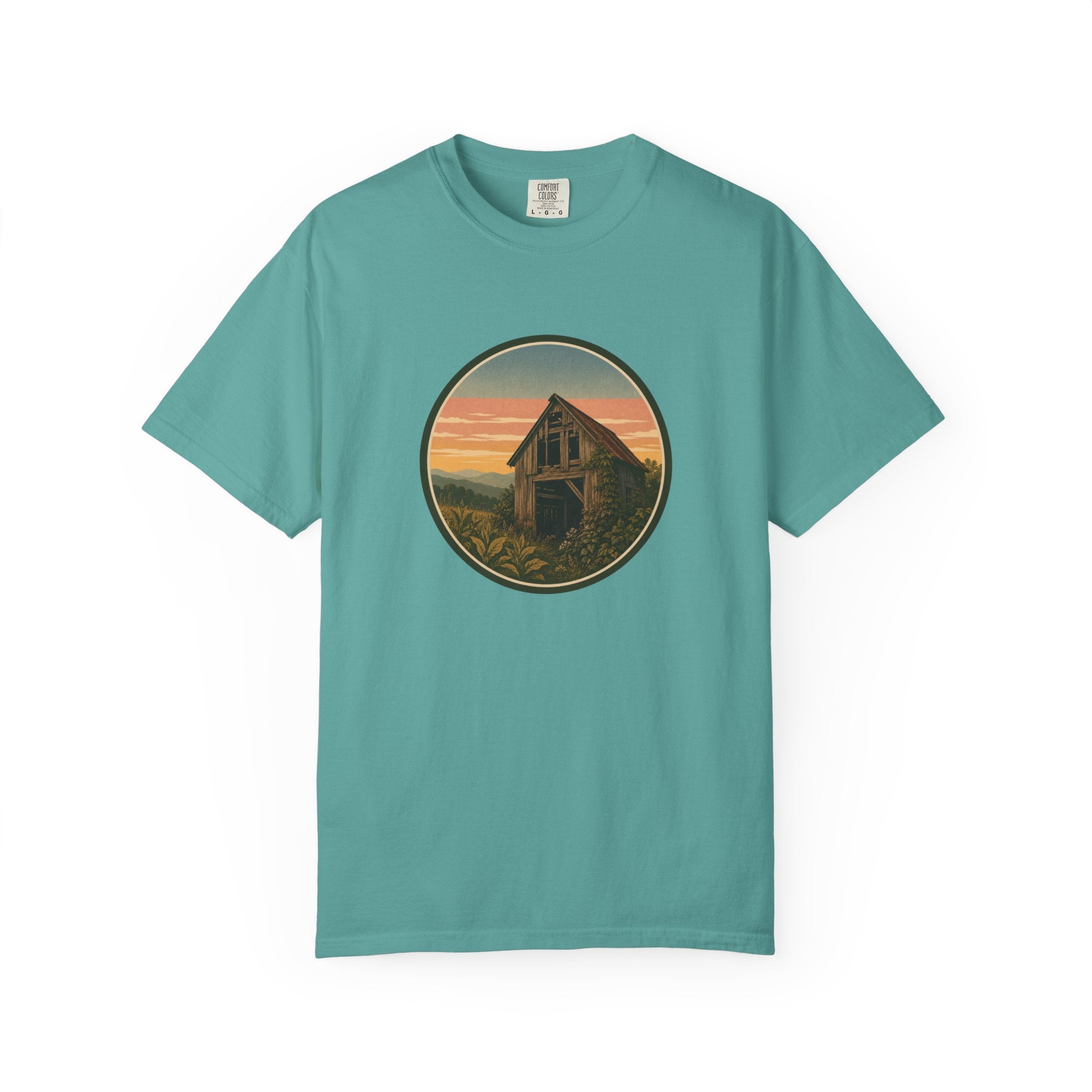 Vintage Tobacco Barn Sunset T-Shirt