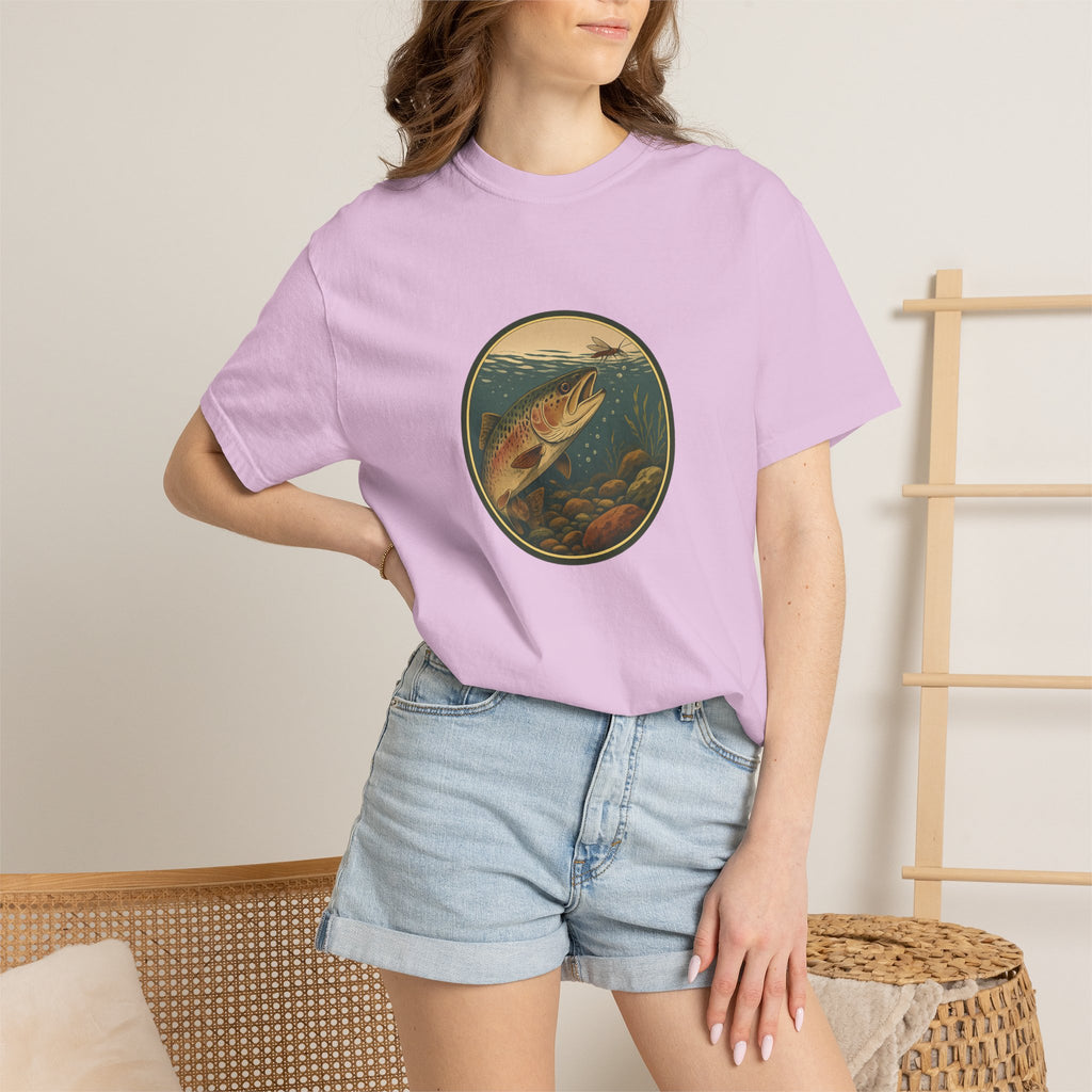 Rainbow Trout  Circle T-Shirt — Vintage Fishing Graphic Tee
