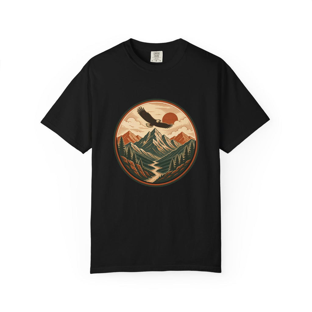 Vintage Mountain Eagle T-Shirt — Retro Outdoor Nature Graphic Tee