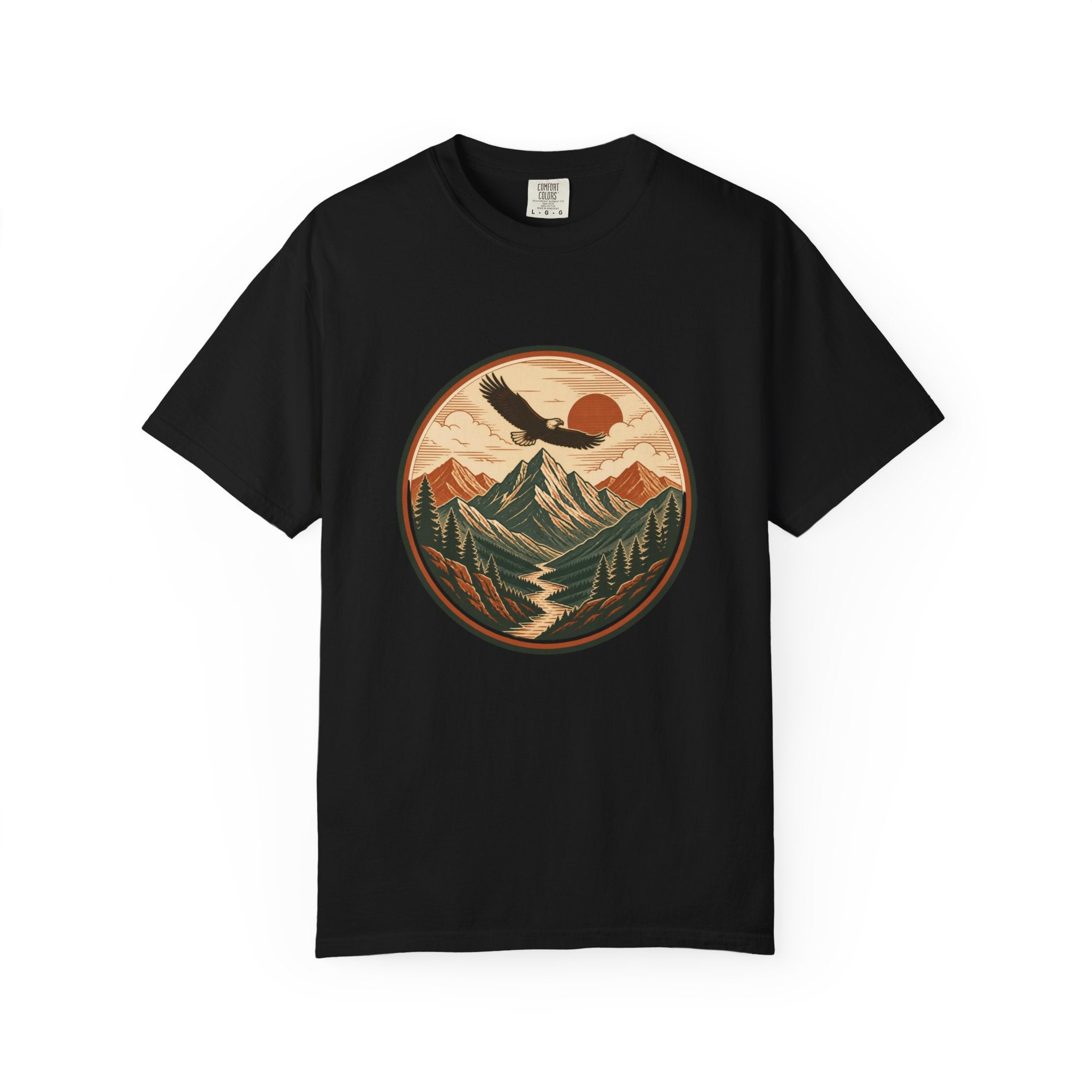 Vintage Mountain Eagle T-Shirt — Retro Outdoor Nature Graphic Tee