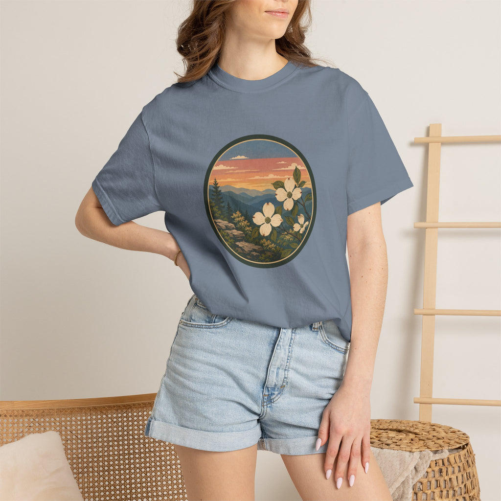 Scenic Dogwood Bloom Sunset T-Shirt