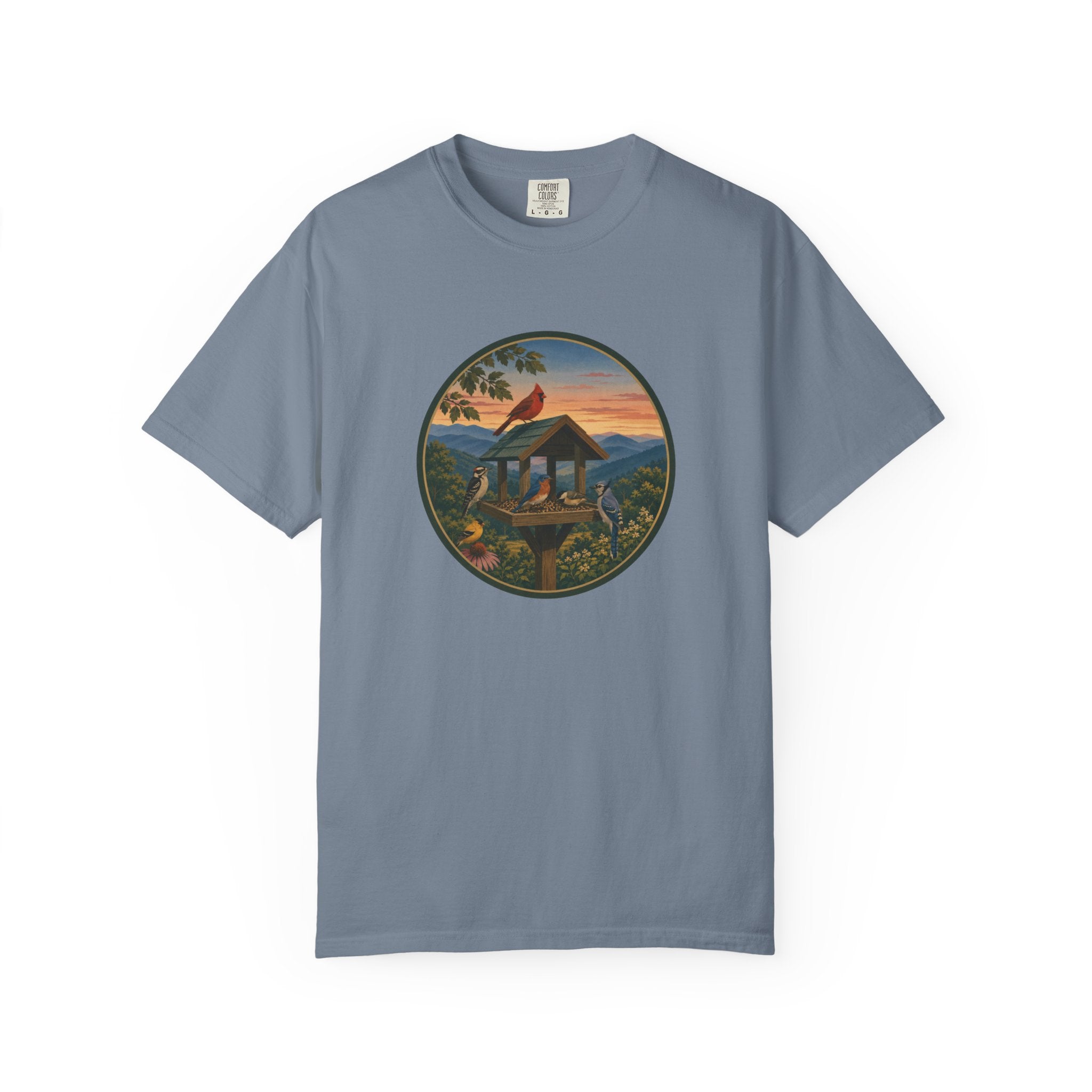 Sunset Bird Feeder Circle T-Shirt