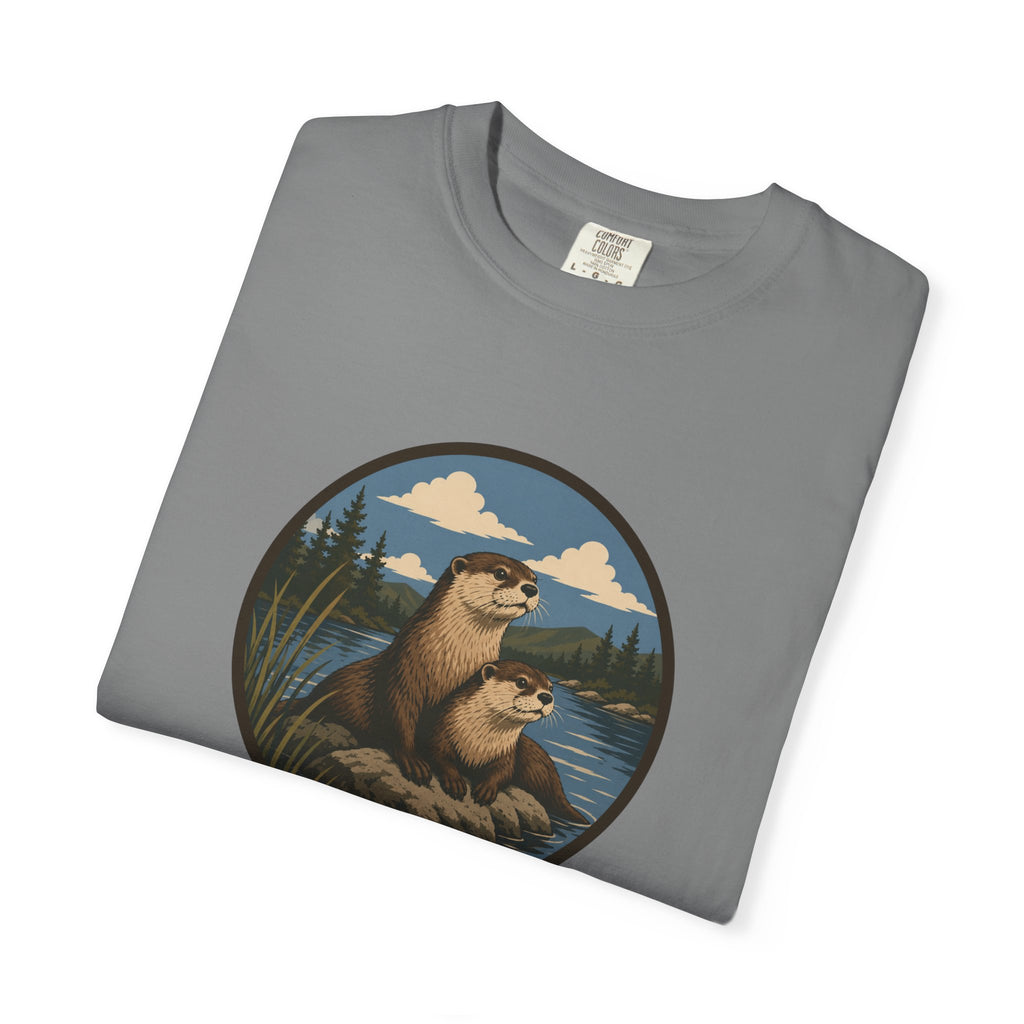Otter & Baby Lake Scene T-Shirt