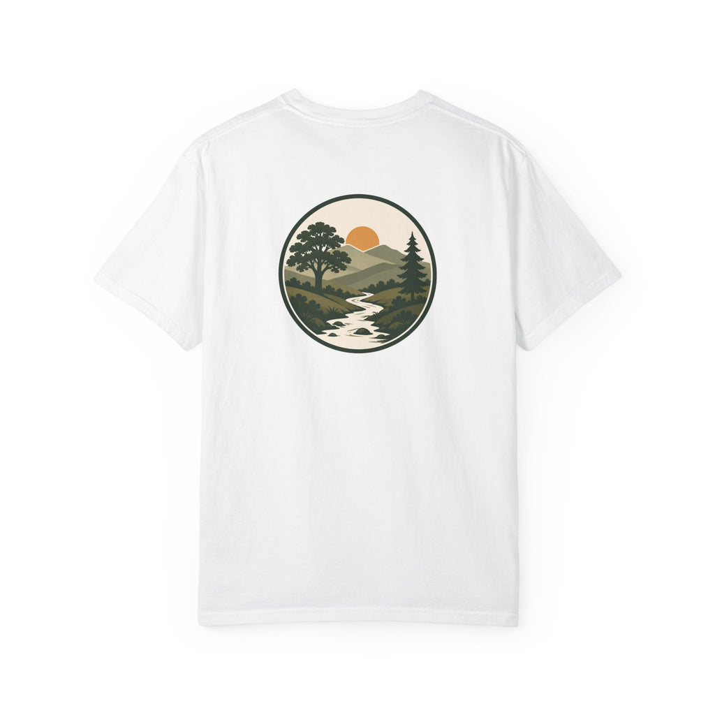 Simple Goodness Official Badge T-Shirt — Sunset Creek Landscape Tee