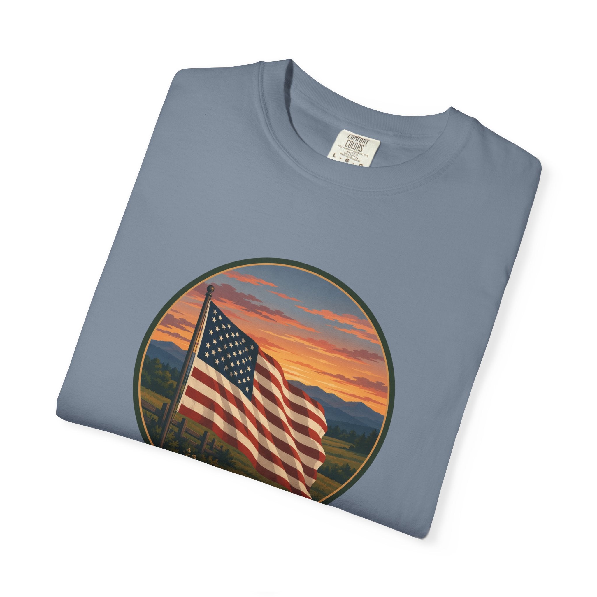 American Flag Sunset T-Shirt