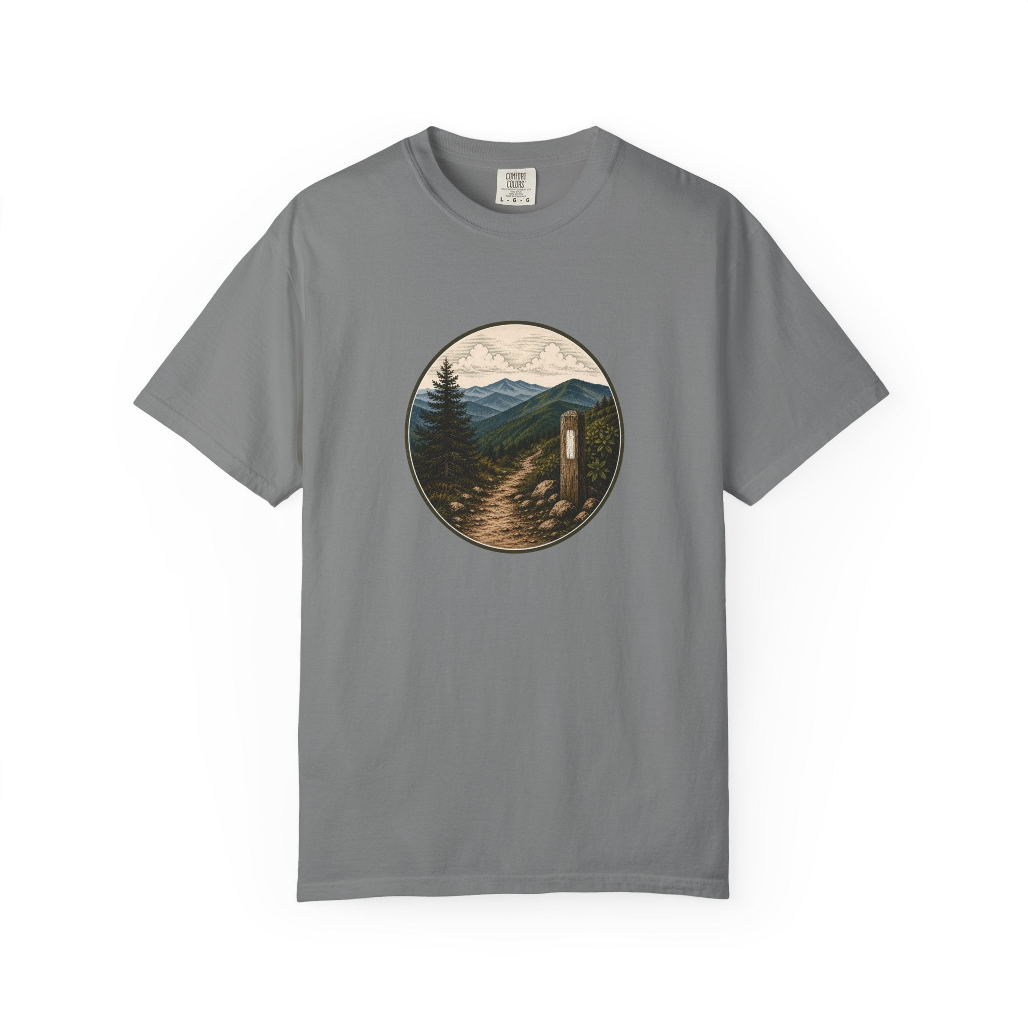 Trailside Scenic T-Shirt — Mountain Path Graphic