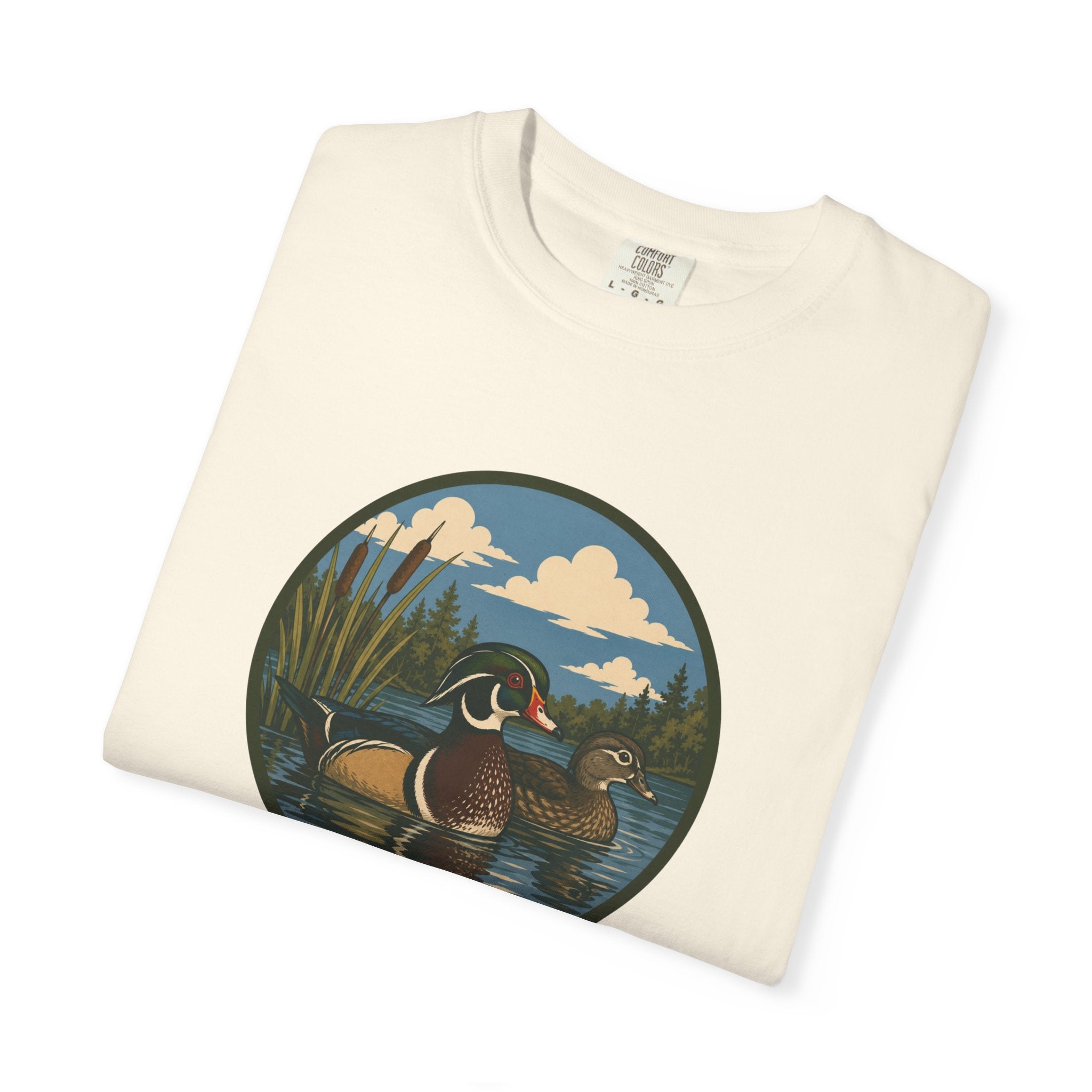 Wood Duck Pond T-Shirt — Vintage Waterfowl Nature Tee
