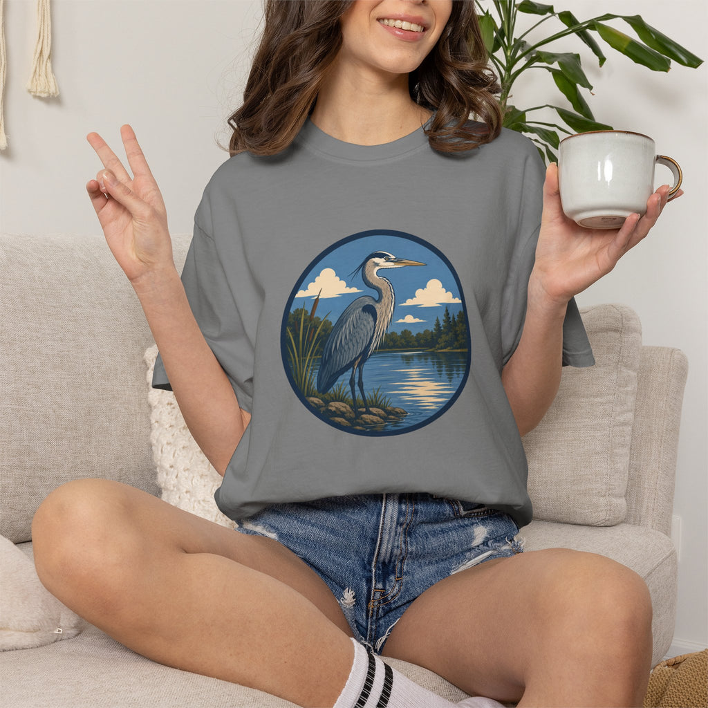 Heron Lake T-Shirt — Scenic Wildlife Nature Tee