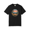 Scenic Pie Window T-Shirt — Sunset Mountain View Graphic Tee