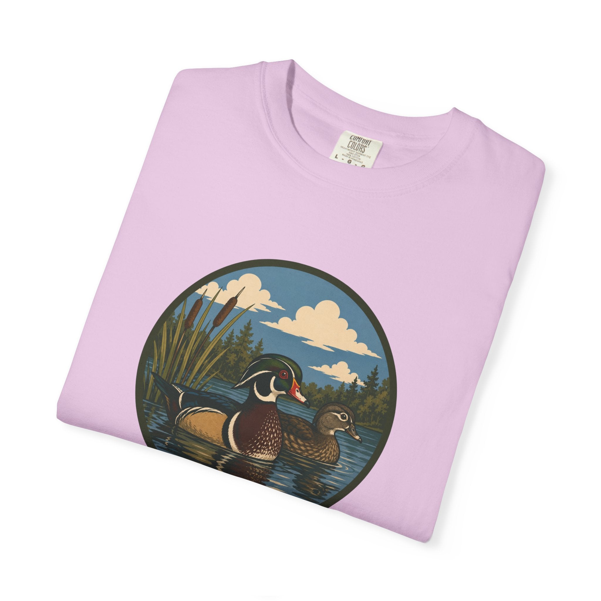 Wood Duck Pond T-Shirt — Vintage Waterfowl Nature Tee