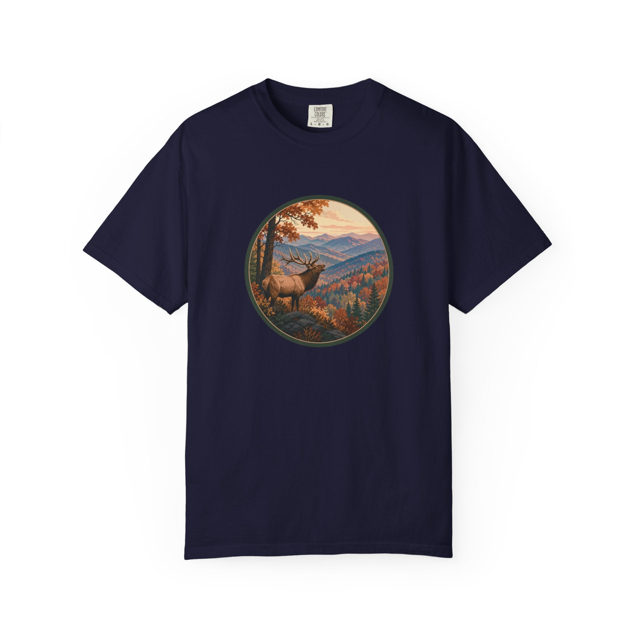 Elk Mountain Landscape T-Shirt — Scenic Wilderness Graphic Tee